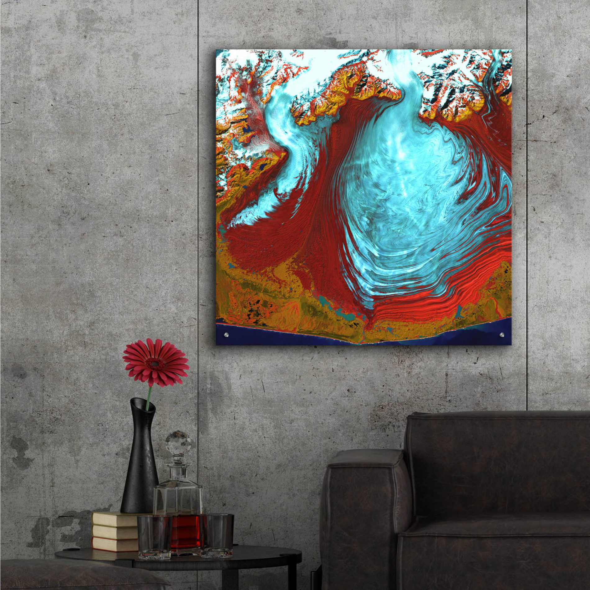 Epic Art 'Earth as Art: Malaspina Glacier' Acrylic Glass Wall Art,36x36