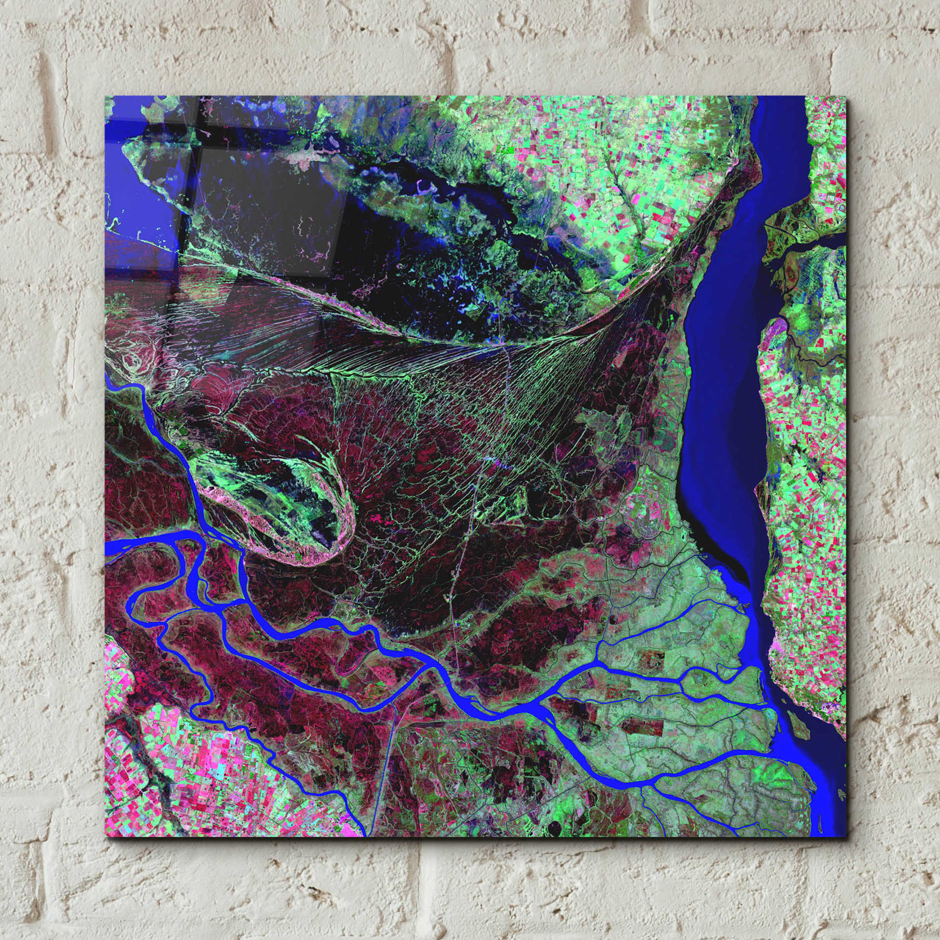 Epic Art 'Earth as Art: Parana River Delta' Acrylic Glass Wall Art,12x12