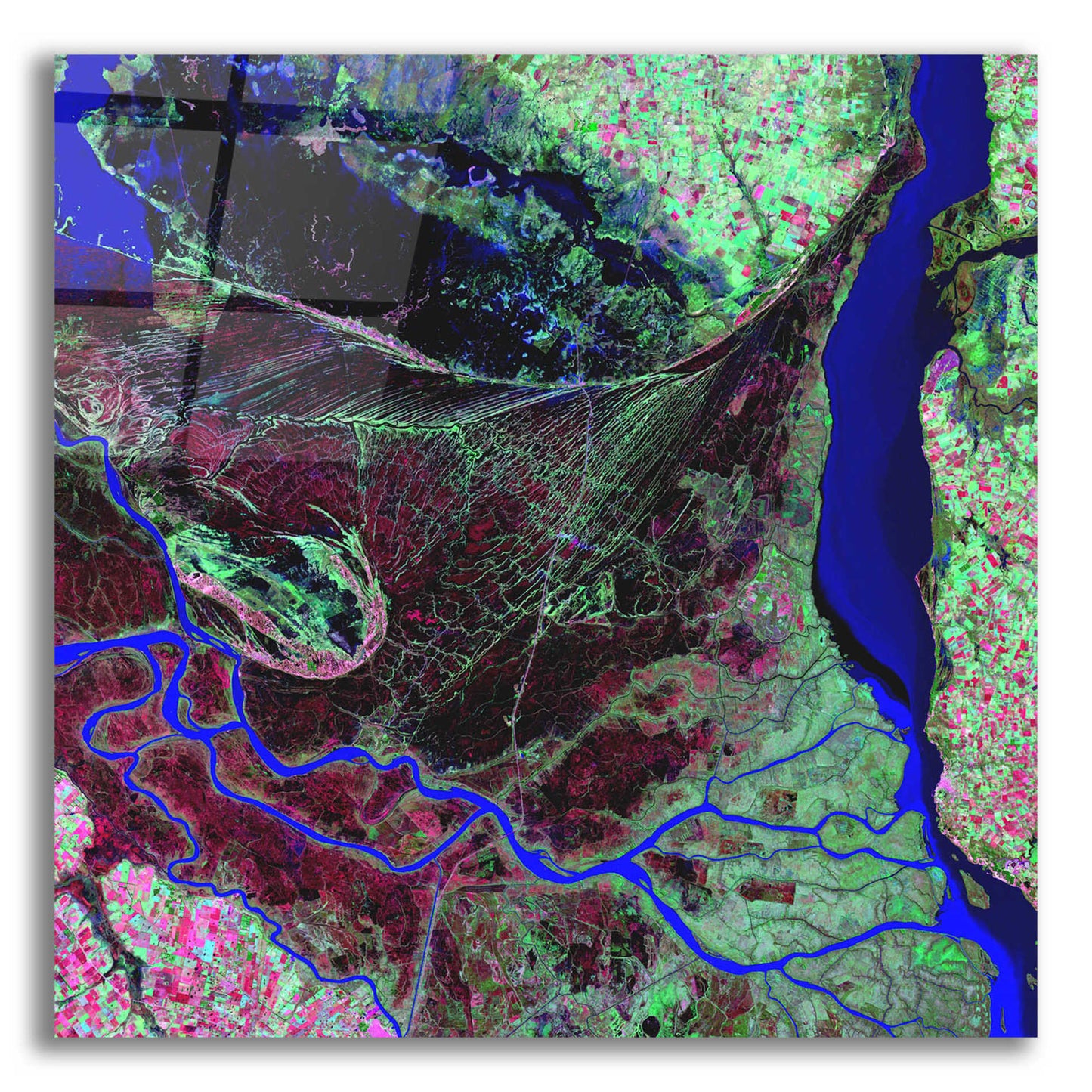 Epic Art 'Earth as Art: Parana River Delta' Acrylic Glass Wall Art,12x12