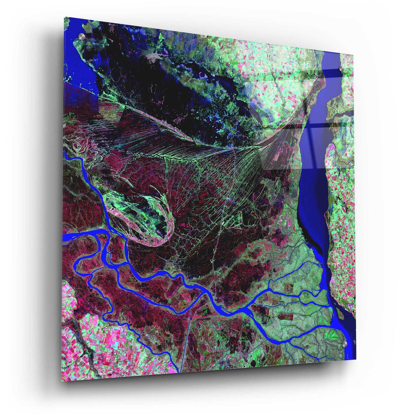Epic Art 'Earth as Art: Parana River Delta' Acrylic Glass Wall Art,24x24