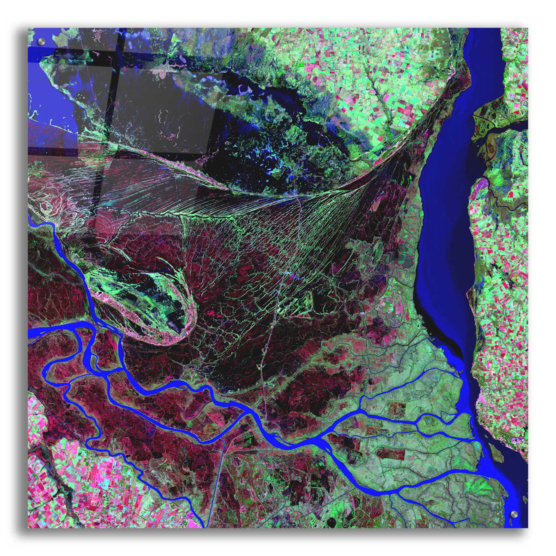 Epic Art 'Earth as Art: Parana River Delta' Acrylic Glass Wall Art,36x36