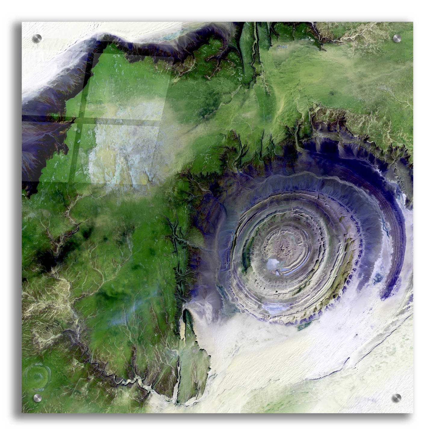 Epic Art 'Earth as Art: Richat Structure' Acrylic Glass Wall Art,24x24