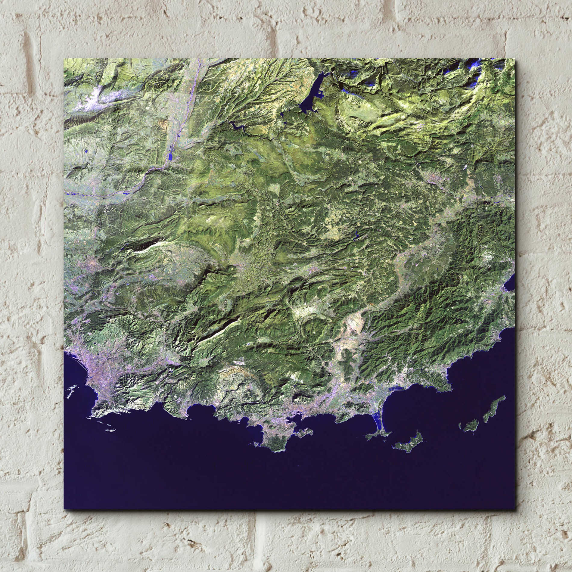 Epic Art 'Earth as Art: Coast France' Acrylic Glass Wall Art,12x12