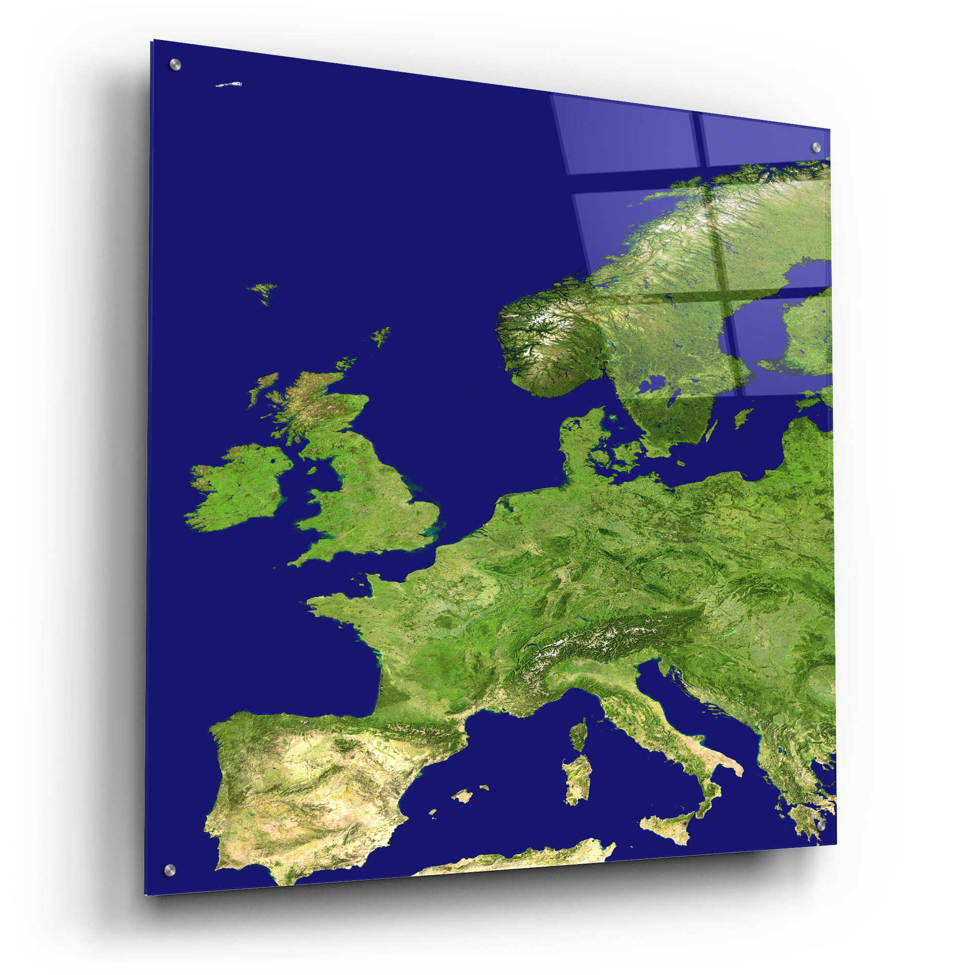 Epic Art 'Earth as Art: Europe ' Acrylic Glass Wall Art,36x36