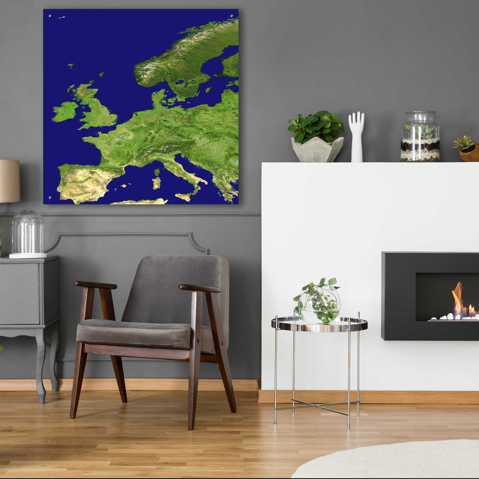 Epic Art 'Earth as Art: Europe ' Acrylic Glass Wall Art,36x36