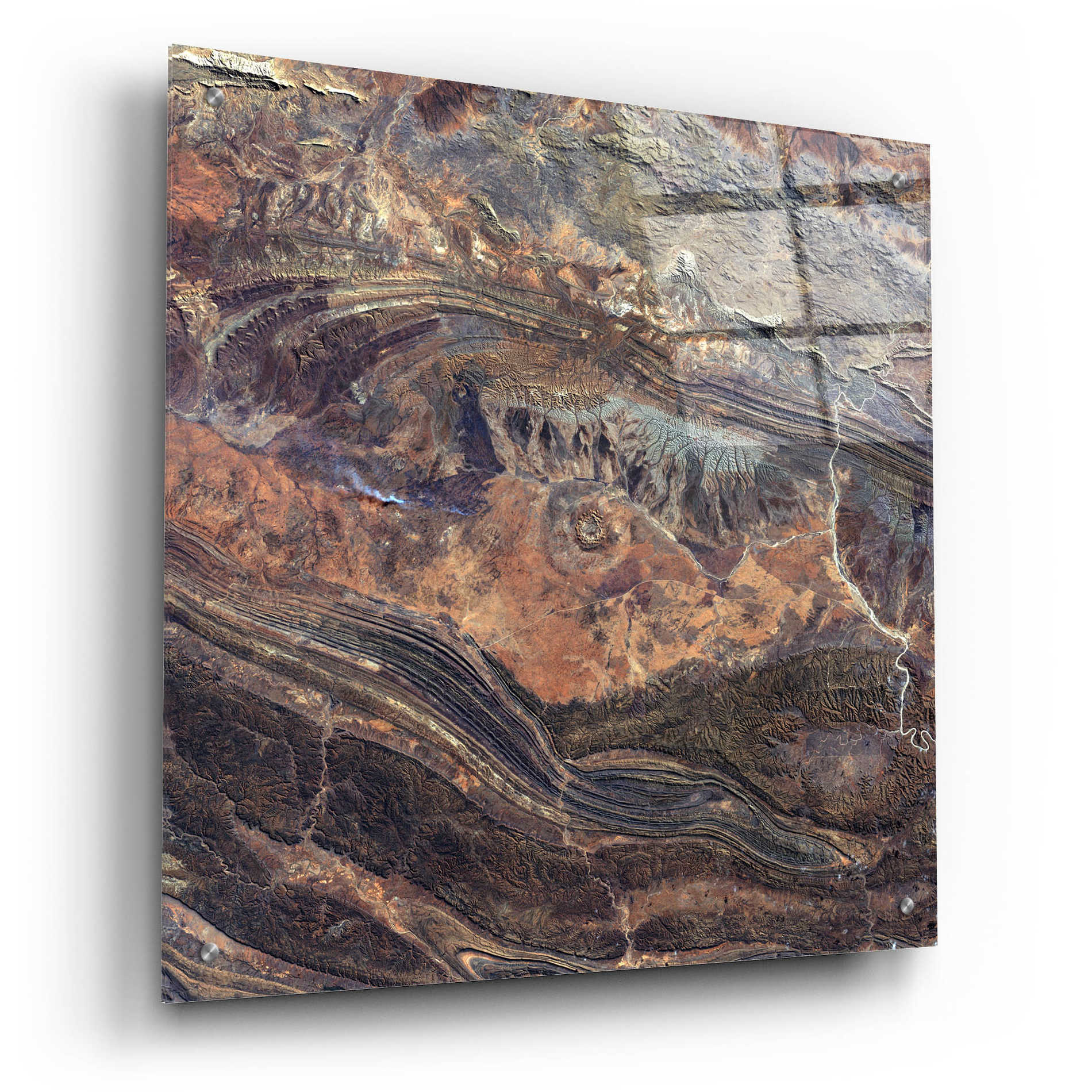 Epic Art 'Earth as Art: Gosses Bluff' Acrylic Glass Wall Art,24x24