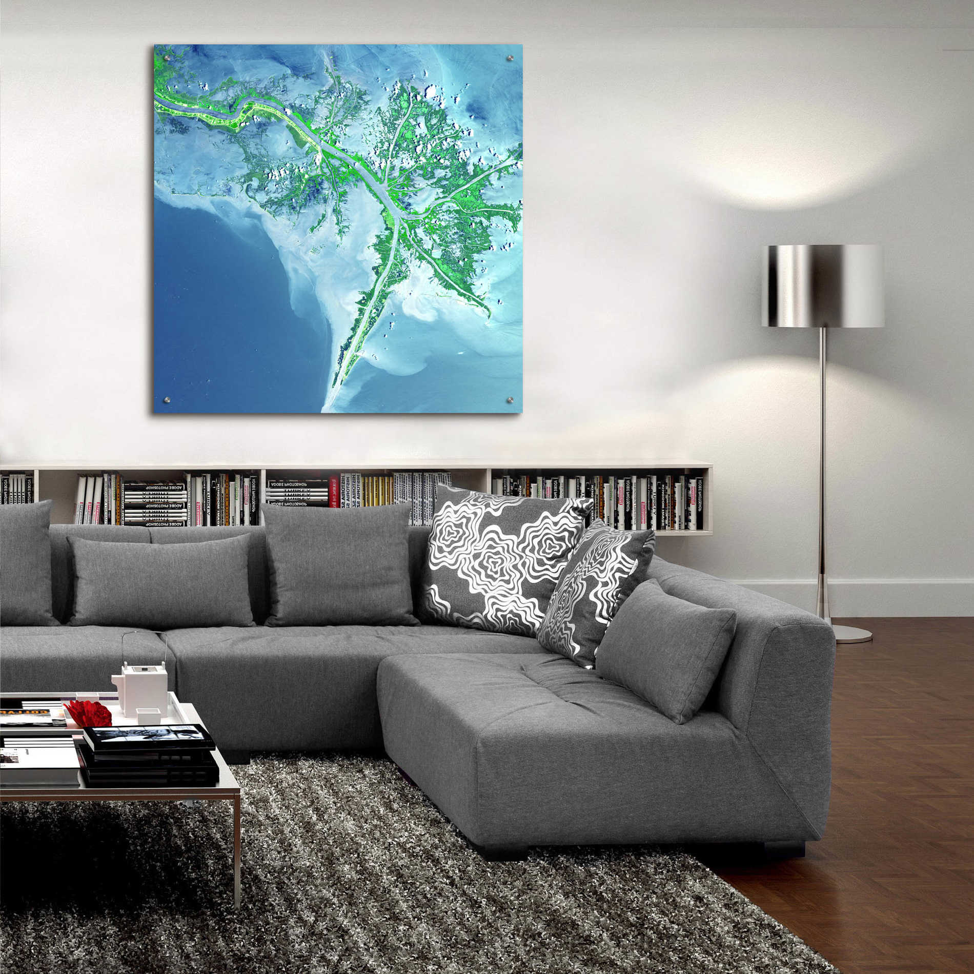 Epic Art 'Earth as Art: Mississippi River Delta' Acrylic Glass Wall Art,36x36