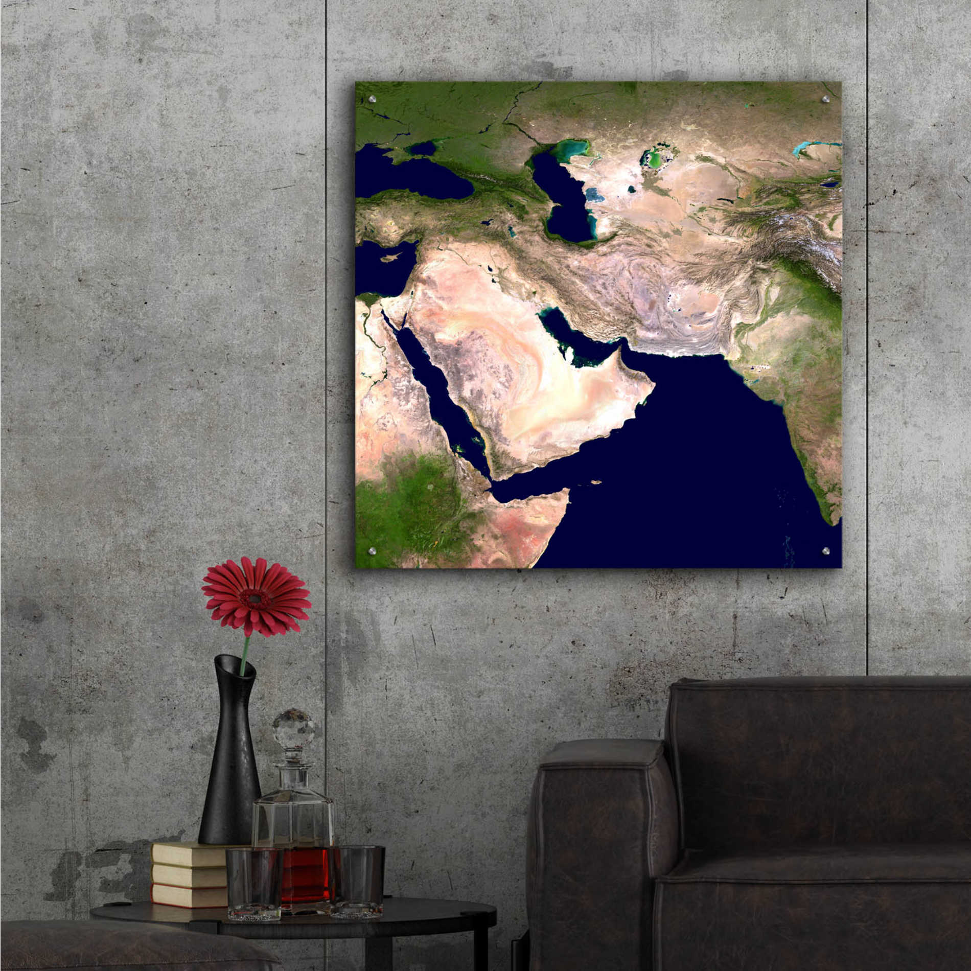 Epic Art 'Earth as Art: Western Asia' Acrylic Glass Wall Art,36x36