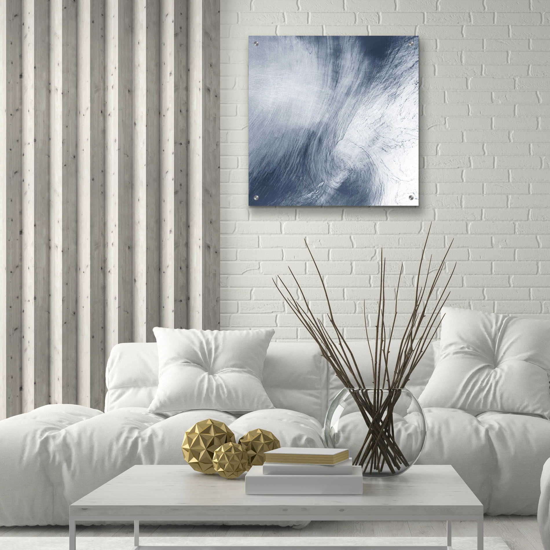 Epic Art 'Earth as Art: Whirlpool Clouds' Acrylic Glass Wall Art,24x24