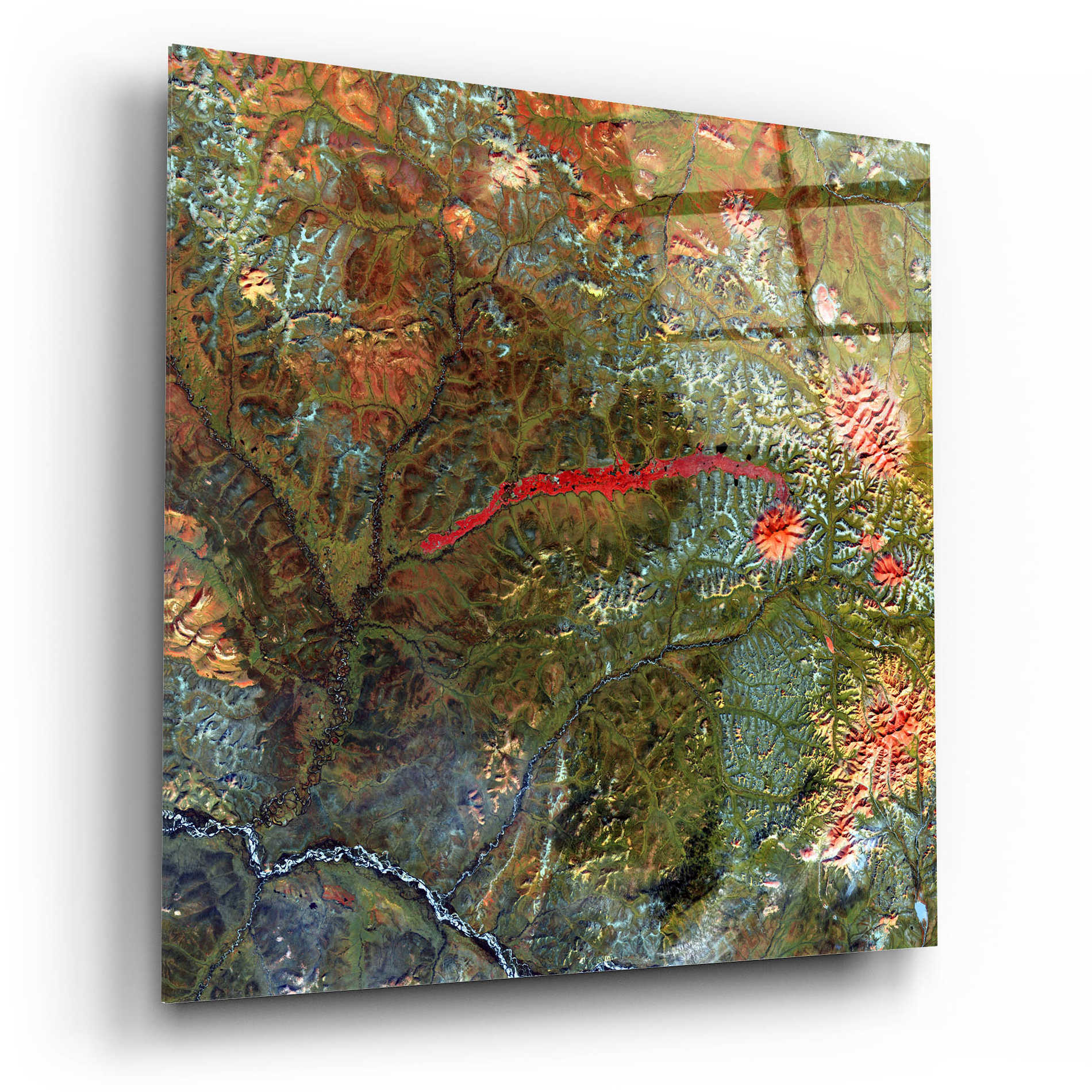 Epic Art 'Earth as Art: Anyuyskiy Volcano,' Acrylic Glass Wall Art,12x12