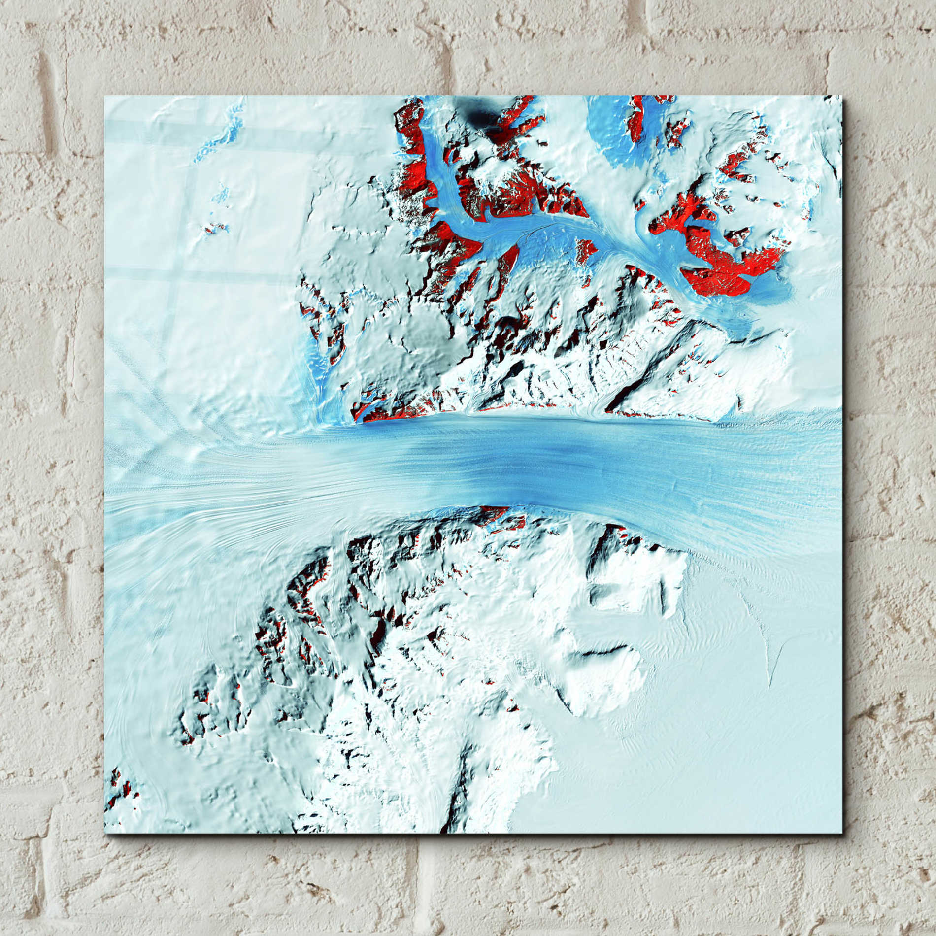 Epic Art 'Earth as Art: Byrd Glacier,' Acrylic Glass Wall Art,12x12
