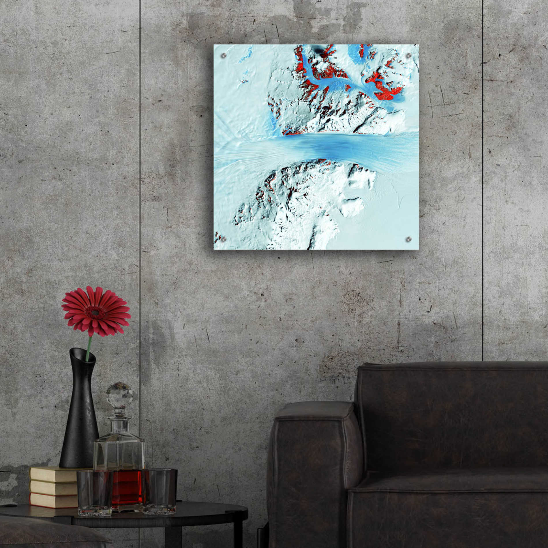 Epic Art 'Earth as Art: Byrd Glacier,' Acrylic Glass Wall Art,24x24