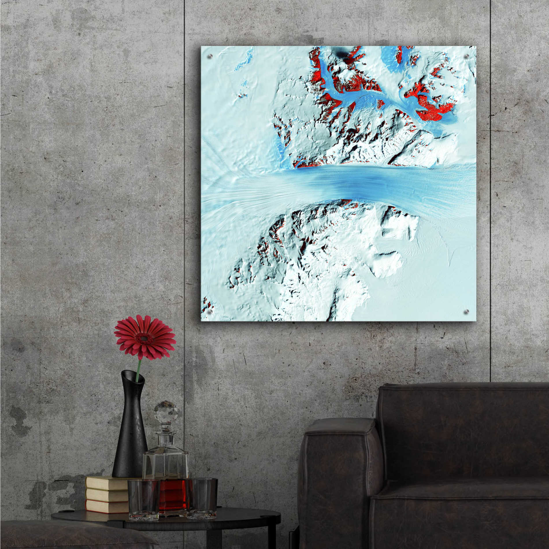 Epic Art 'Earth as Art: Byrd Glacier,' Acrylic Glass Wall Art,36x36