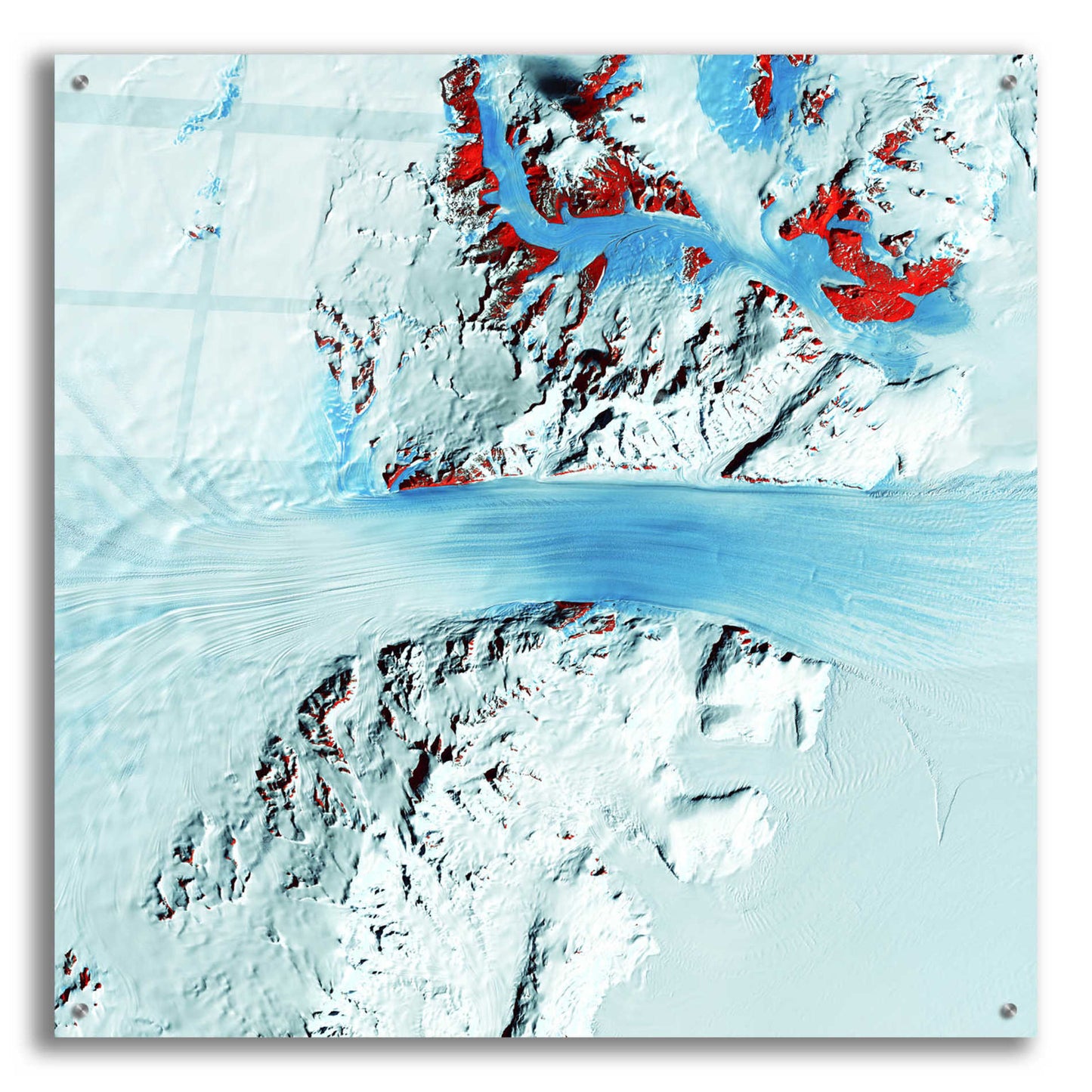 Epic Art 'Earth as Art: Byrd Glacier,' Acrylic Glass Wall Art,36x36