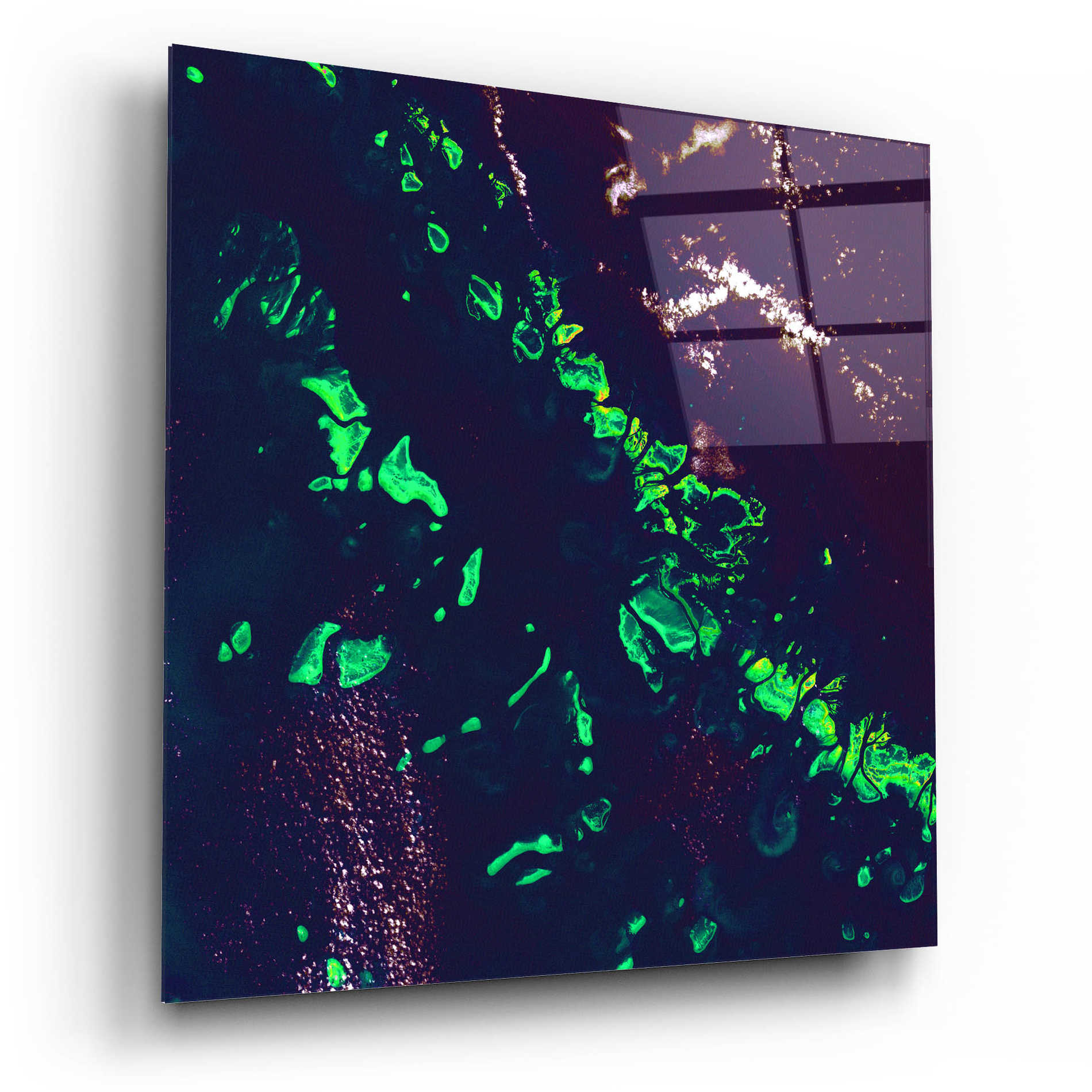 Epic Art 'Earth as Art: Great Barrier Reef,' Acrylic Glass Wall Art,12x12