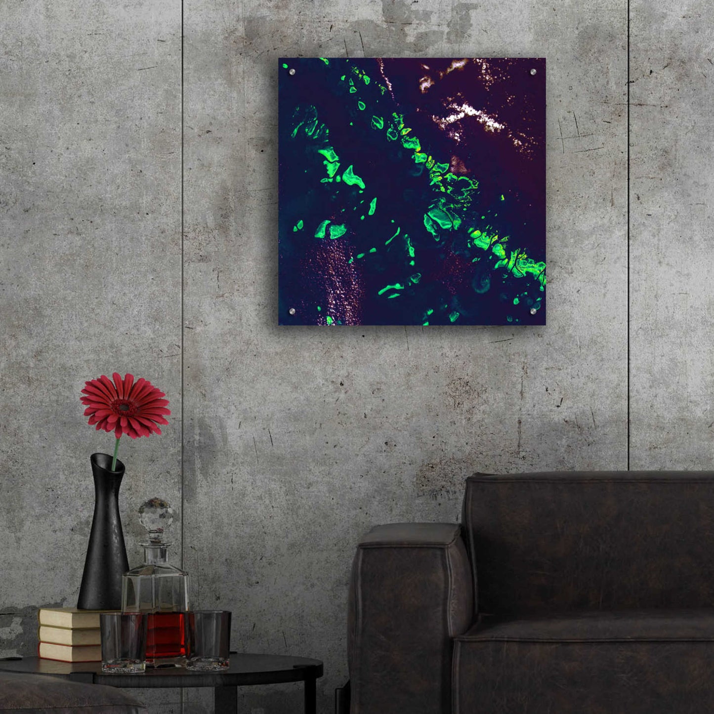 Epic Art 'Earth as Art: Great Barrier Reef,' Acrylic Glass Wall Art,24x24