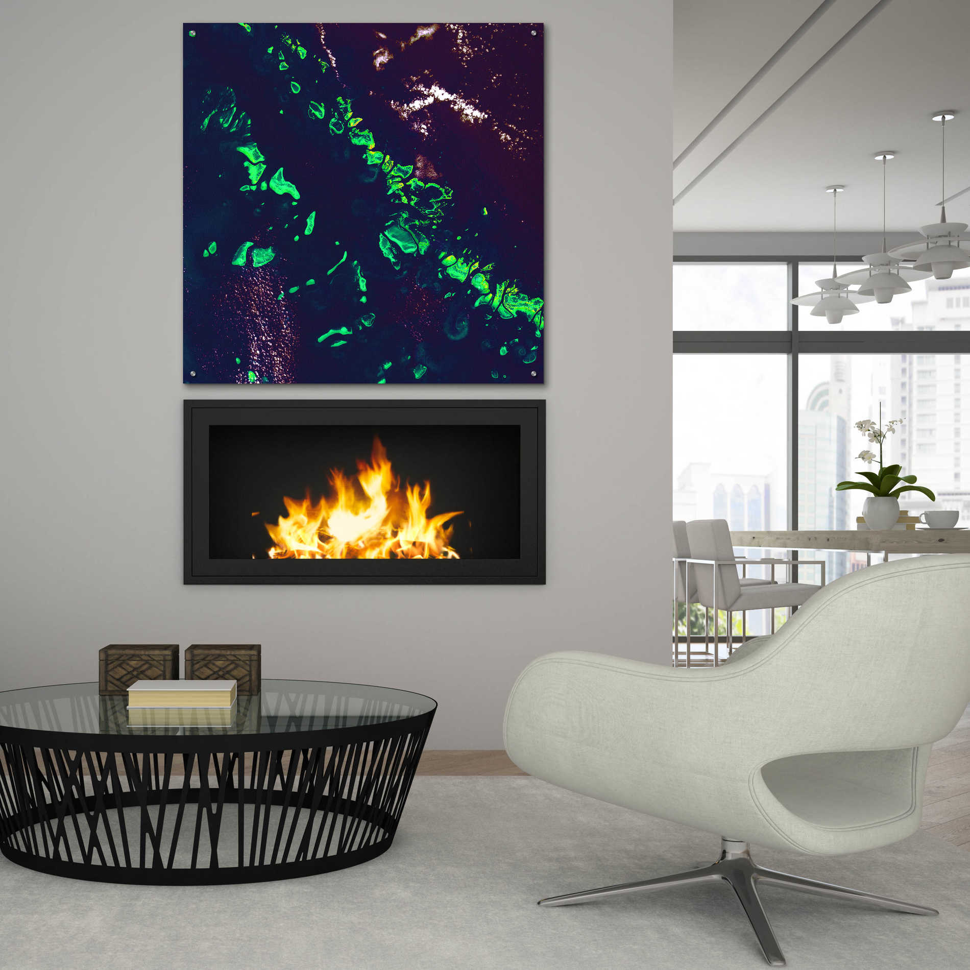 Epic Art 'Earth as Art: Great Barrier Reef,' Acrylic Glass Wall Art,36x36