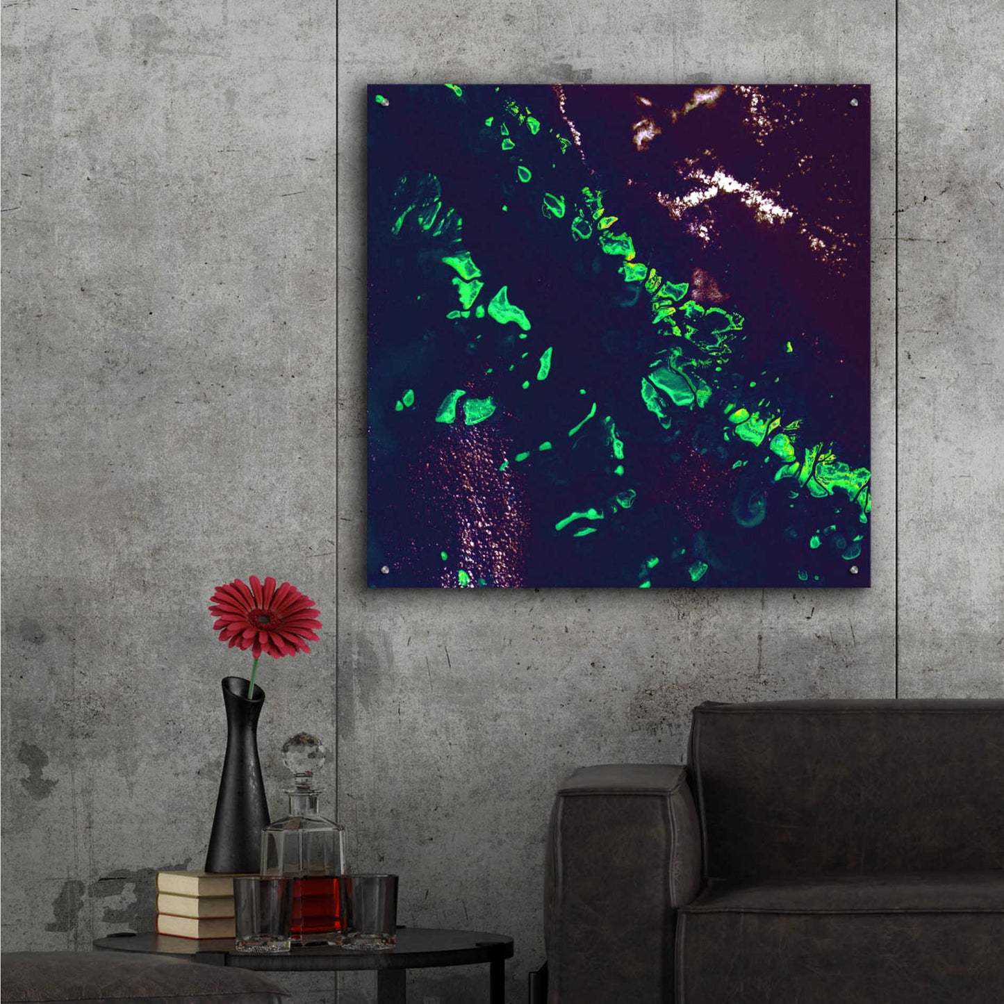 Epic Art 'Earth as Art: Great Barrier Reef,' Acrylic Glass Wall Art,36x36