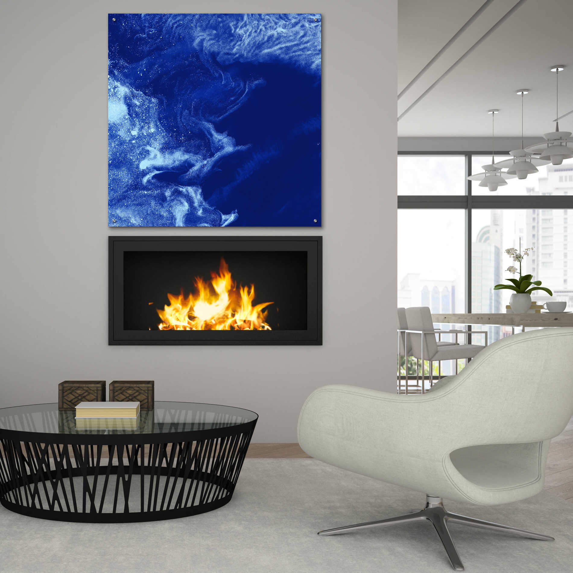 Epic Art 'Earth as Art: Ice Stars,' Acrylic Glass Wall Art,36x36