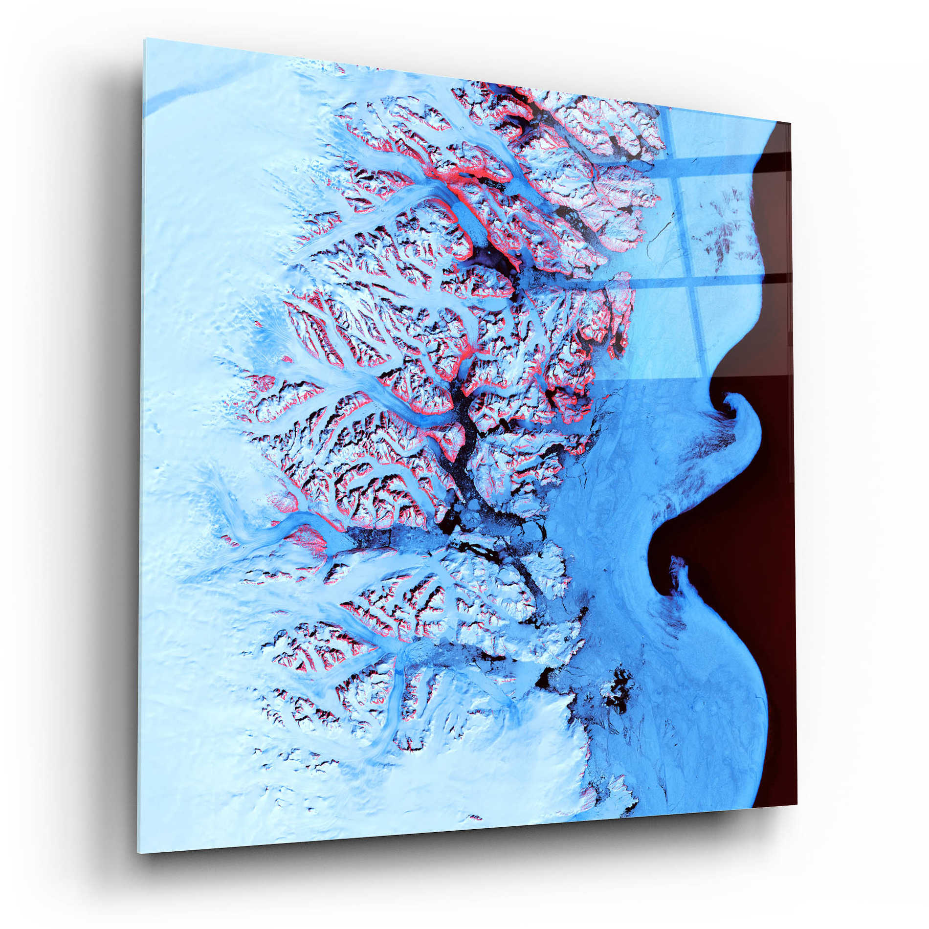 Epic Art 'Earth as Art: Ice Waves,' Acrylic Glass Wall Art,12x12