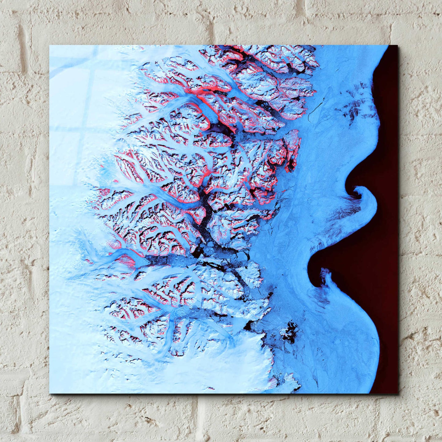 Epic Art 'Earth as Art: Ice Waves,' Acrylic Glass Wall Art,12x12