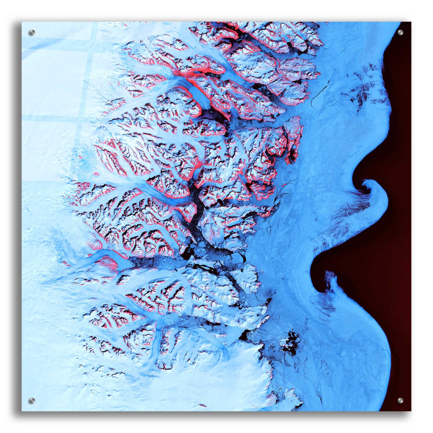 Epic Art 'Earth as Art: Ice Waves,' Acrylic Glass Wall Art,36x36