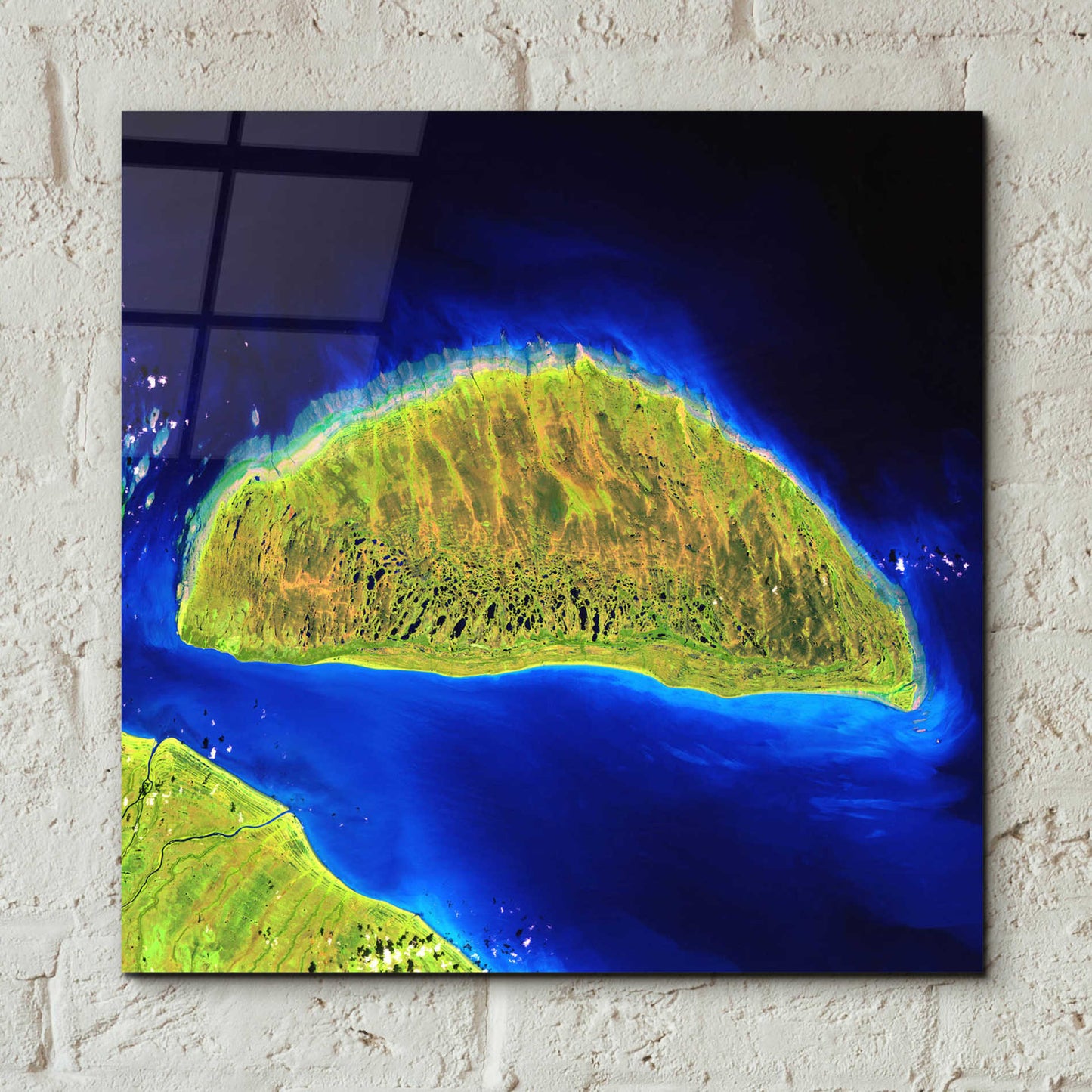 Epic Art 'Earth as Art: Island Rebound,' Acrylic Glass Wall Art,12x12
