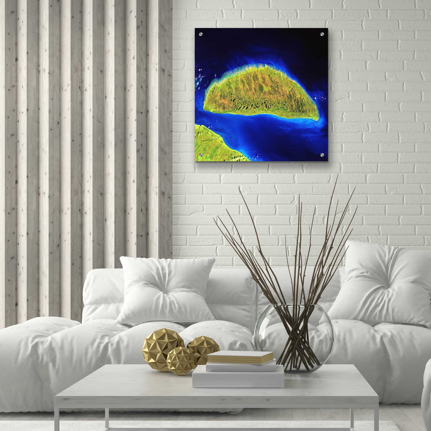 Epic Art 'Earth as Art: Island Rebound,' Acrylic Glass Wall Art,24x24