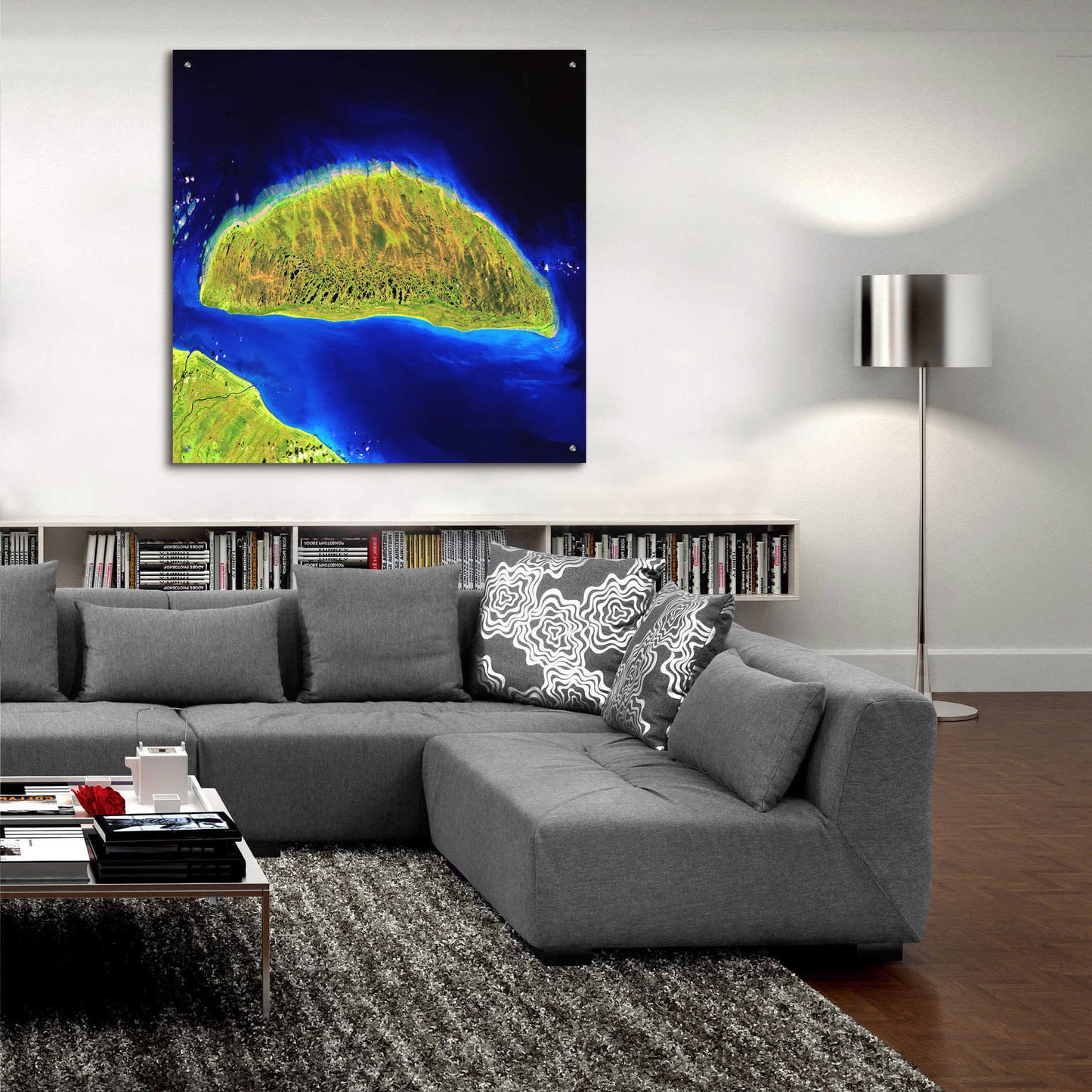 Epic Art 'Earth as Art: Island Rebound,' Acrylic Glass Wall Art,36x36