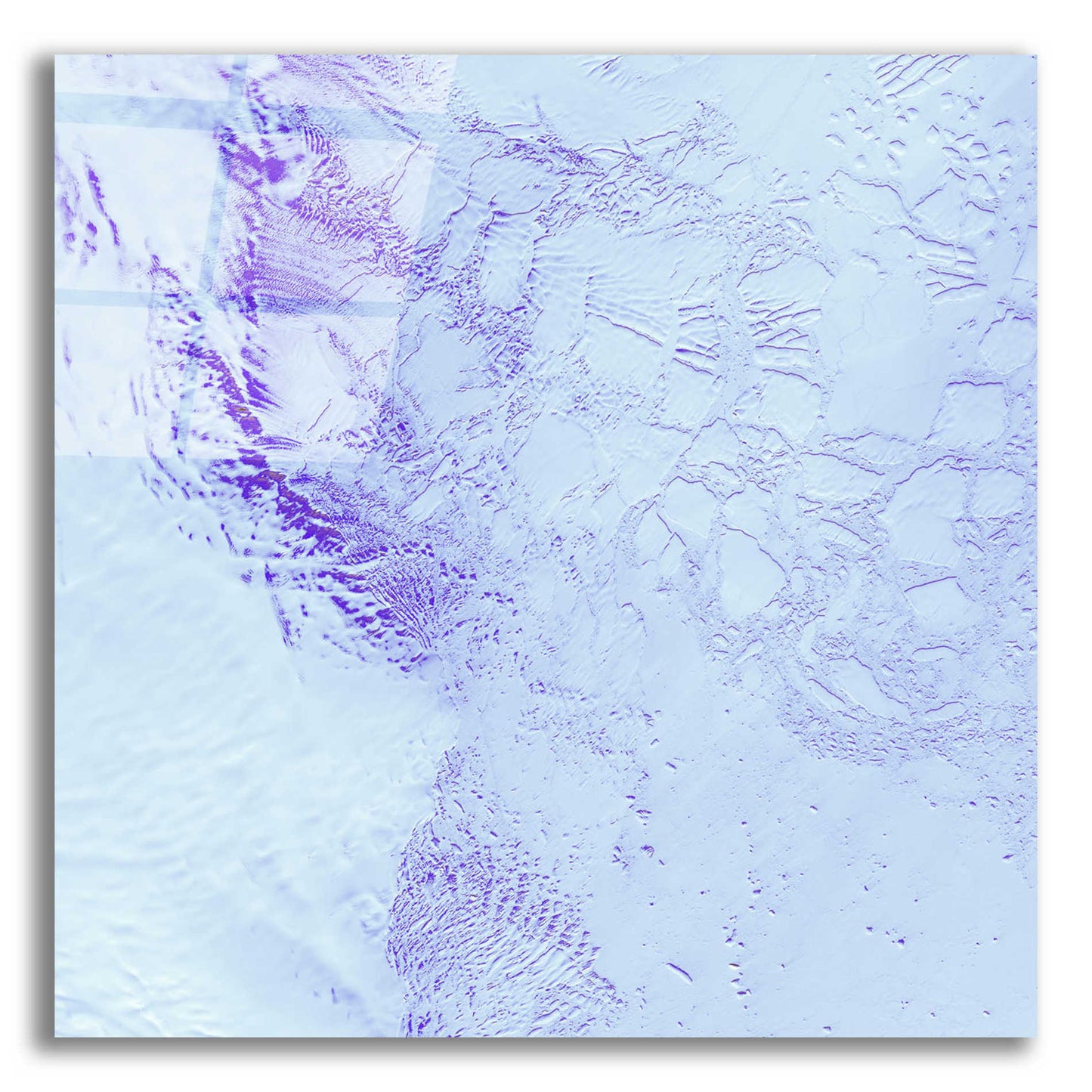 Epic Art 'Earth as Art: Robinson Glacier,' Acrylic Glass Wall Art,12x12x1.1x0,18x18x1.1x0,26x26x1.74x0,37x37x1.74x0