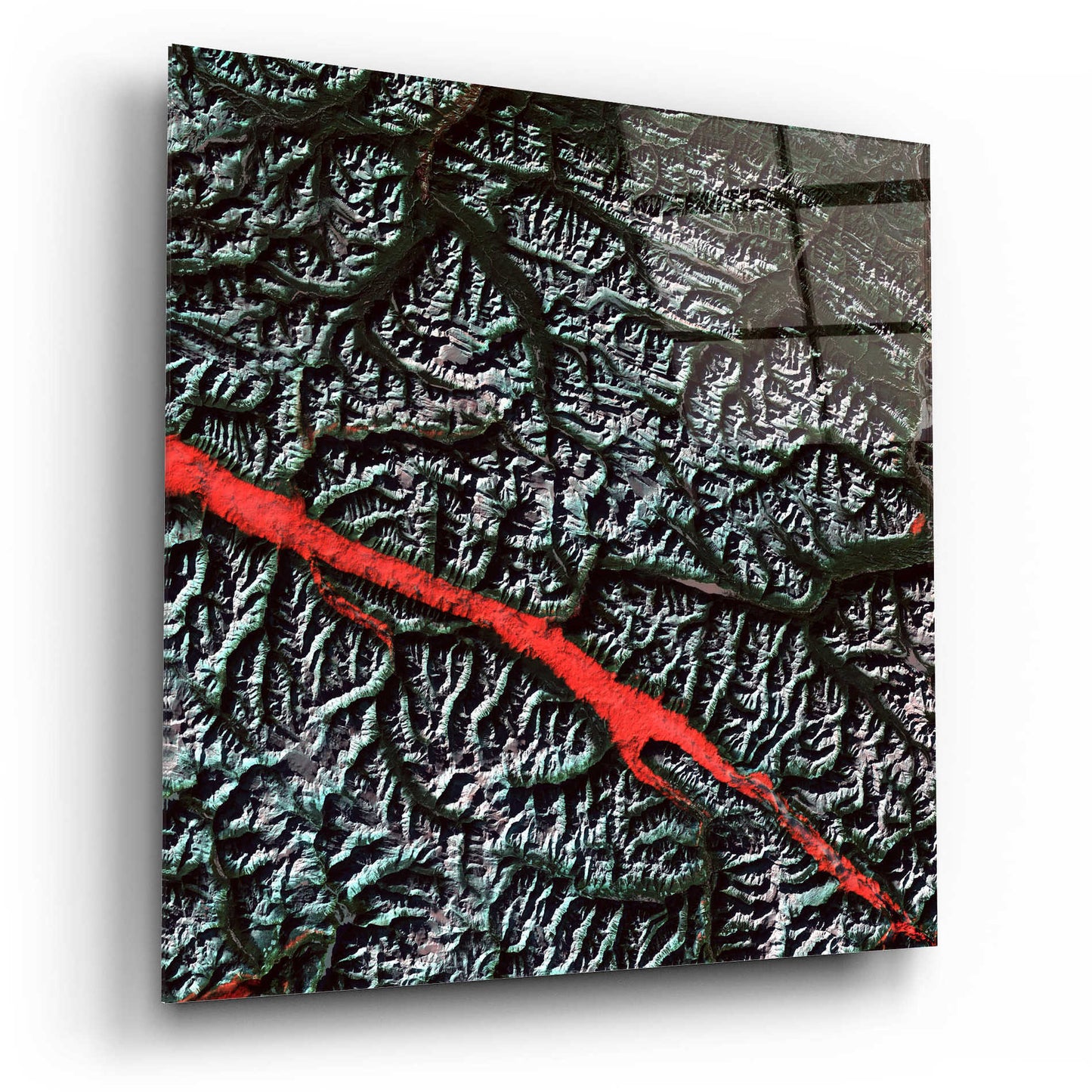Epic Art 'Earth as Art: Rocky Mountain Trench,' Acrylic Glass Wall Art,12x12