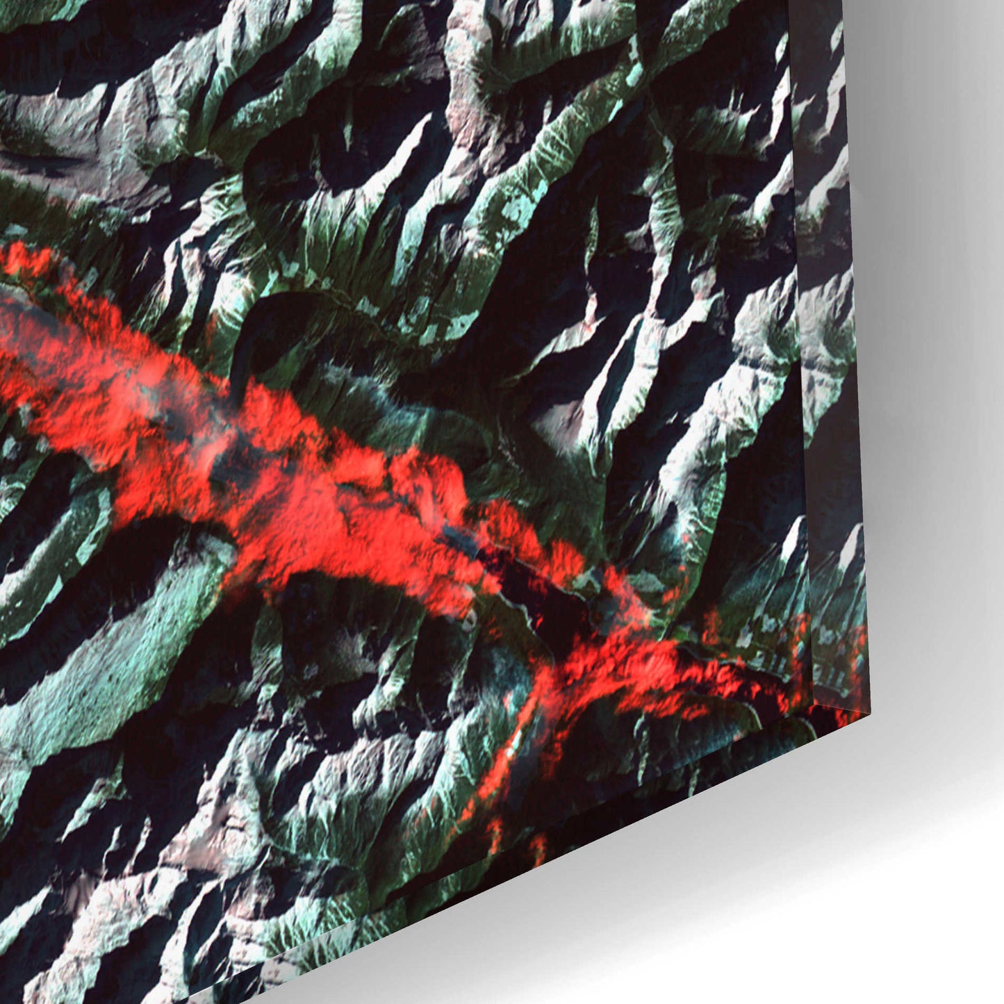 Epic Art 'Earth as Art: Rocky Mountain Trench,' Acrylic Glass Wall Art,12x12