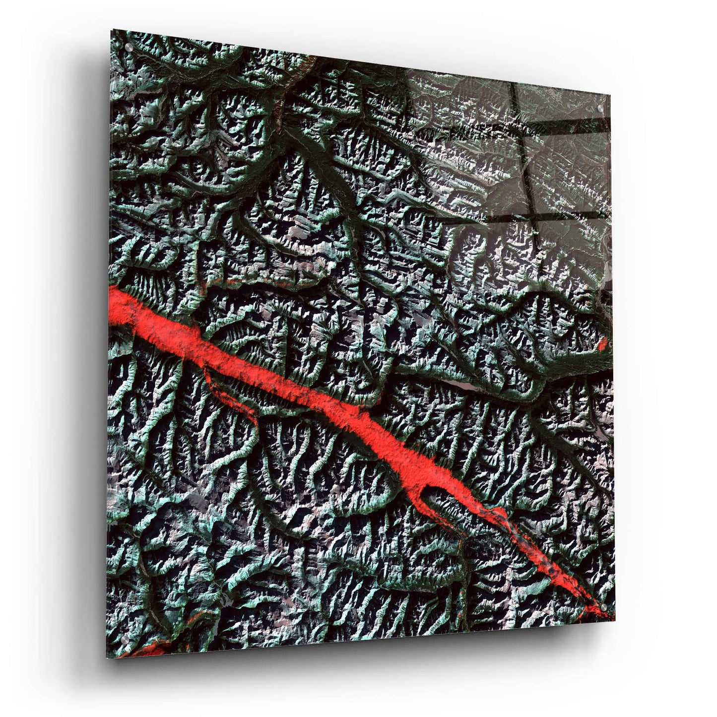 Epic Art 'Earth as Art: Rocky Mountain Trench,' Acrylic Glass Wall Art,36x36