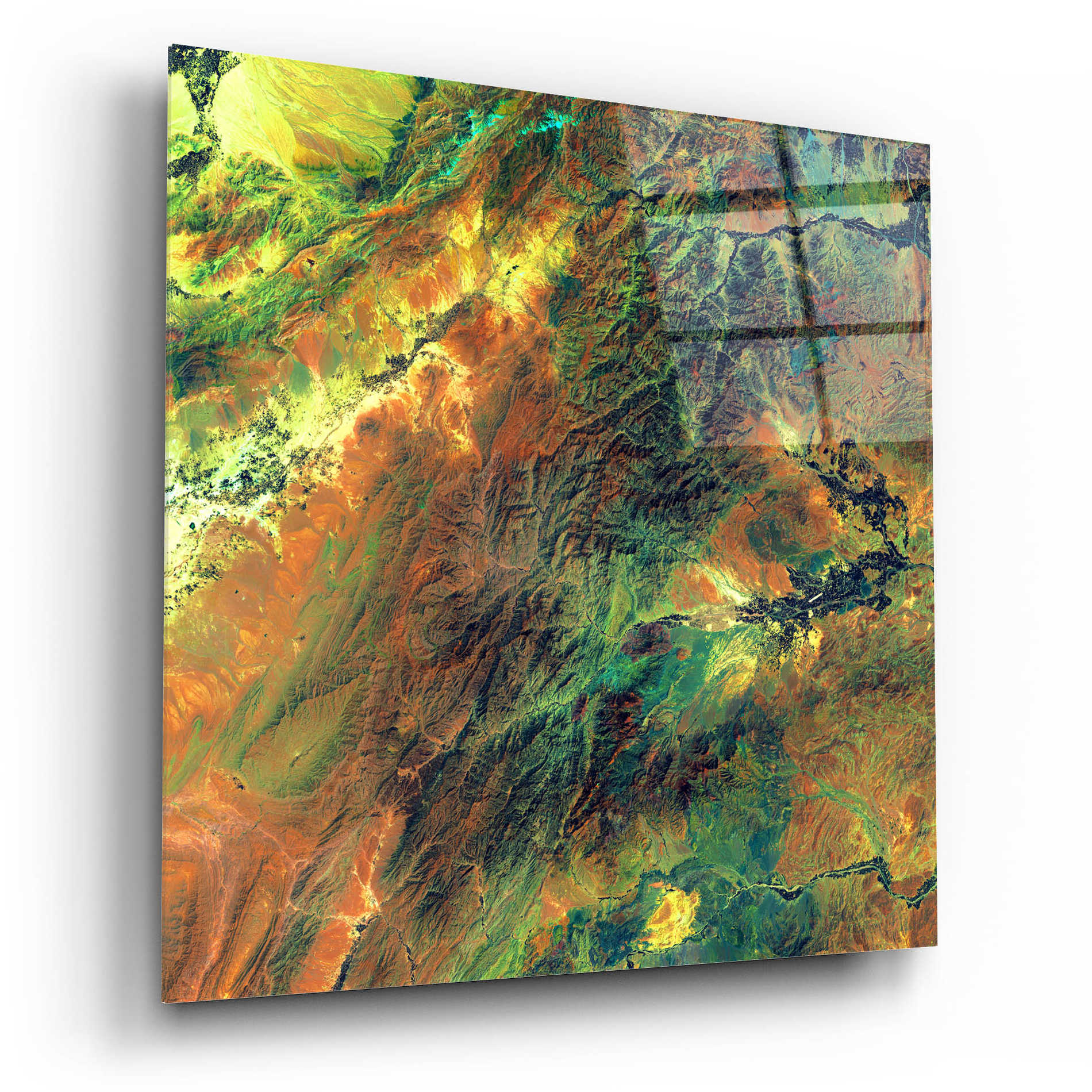 Epic Art 'Earth as Art: Rugged Terrain,' Acrylic Glass Wall Art,12x12