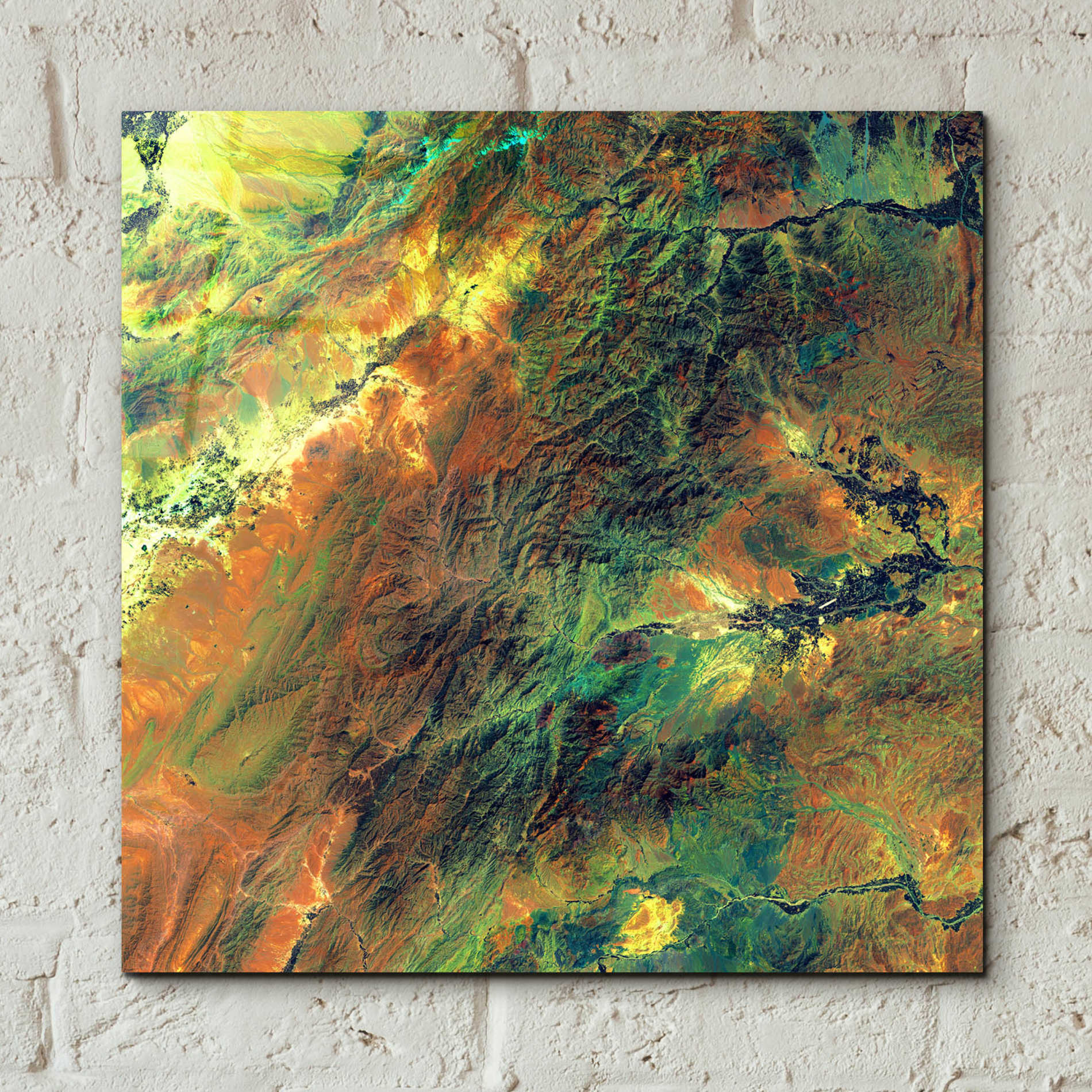 Epic Art 'Earth as Art: Rugged Terrain,' Acrylic Glass Wall Art,12x12