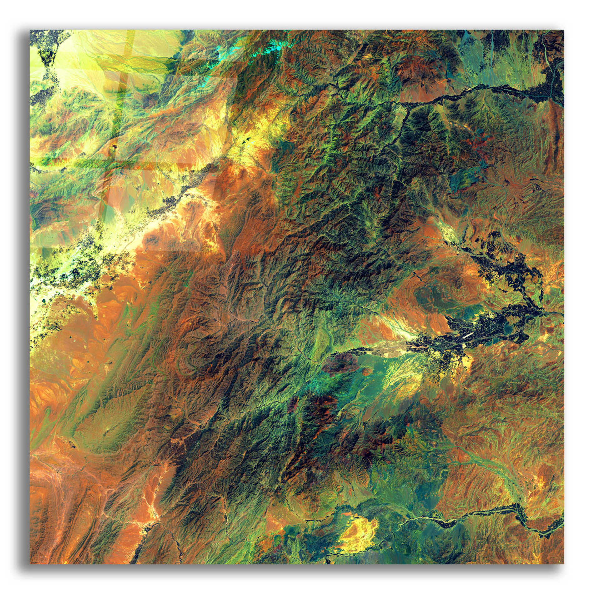 Epic Art 'Earth as Art: Rugged Terrain,' Acrylic Glass Wall Art,12x12