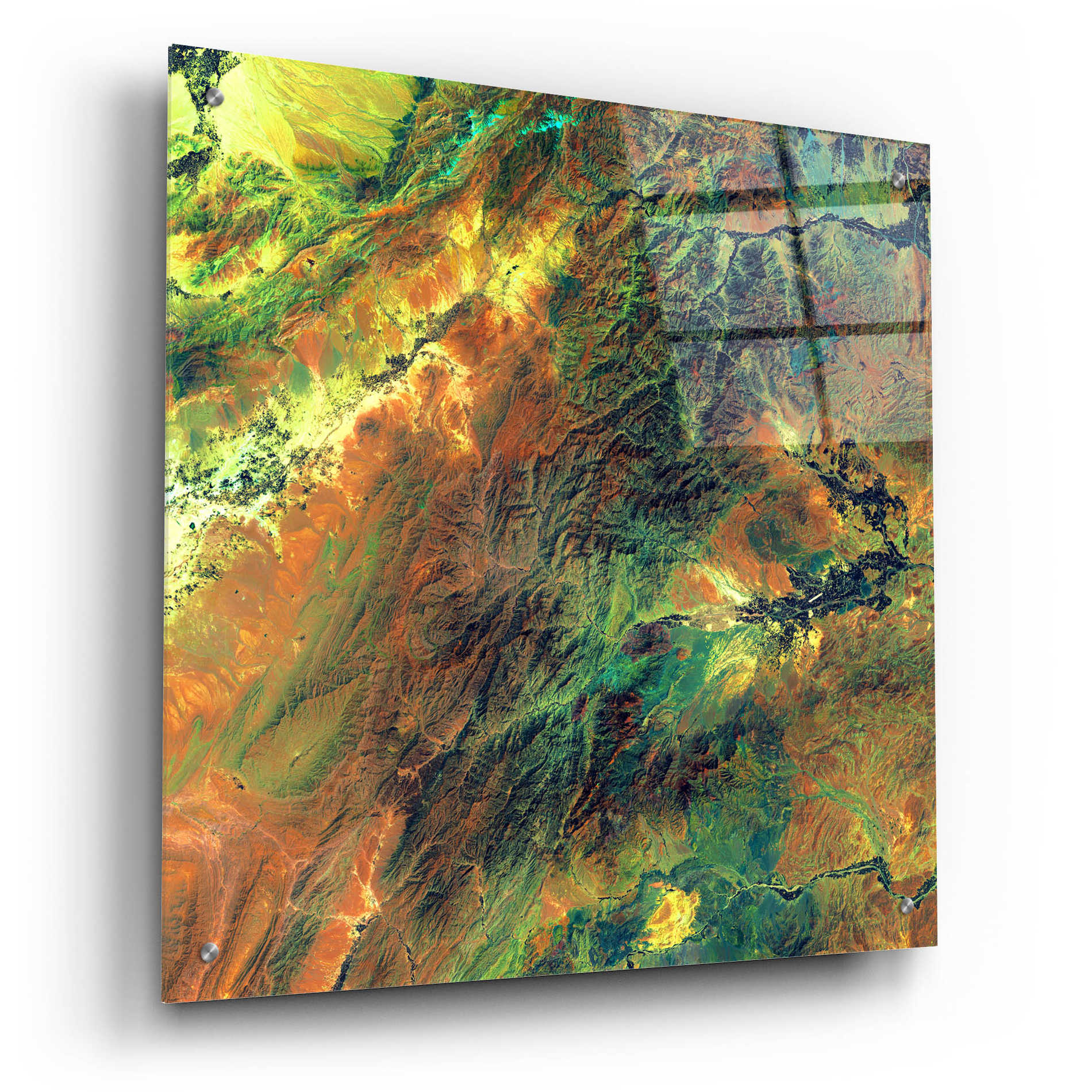 Epic Art 'Earth as Art: Rugged Terrain,' Acrylic Glass Wall Art,24x24