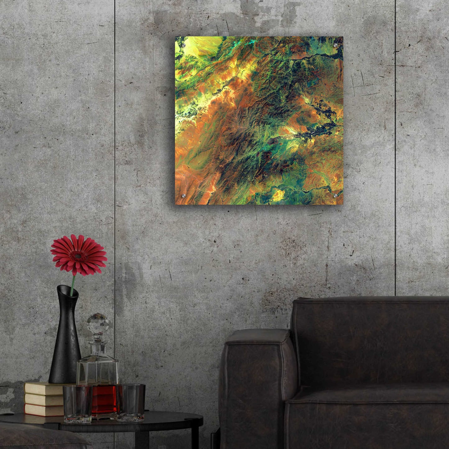 Epic Art 'Earth as Art: Rugged Terrain,' Acrylic Glass Wall Art,24x24