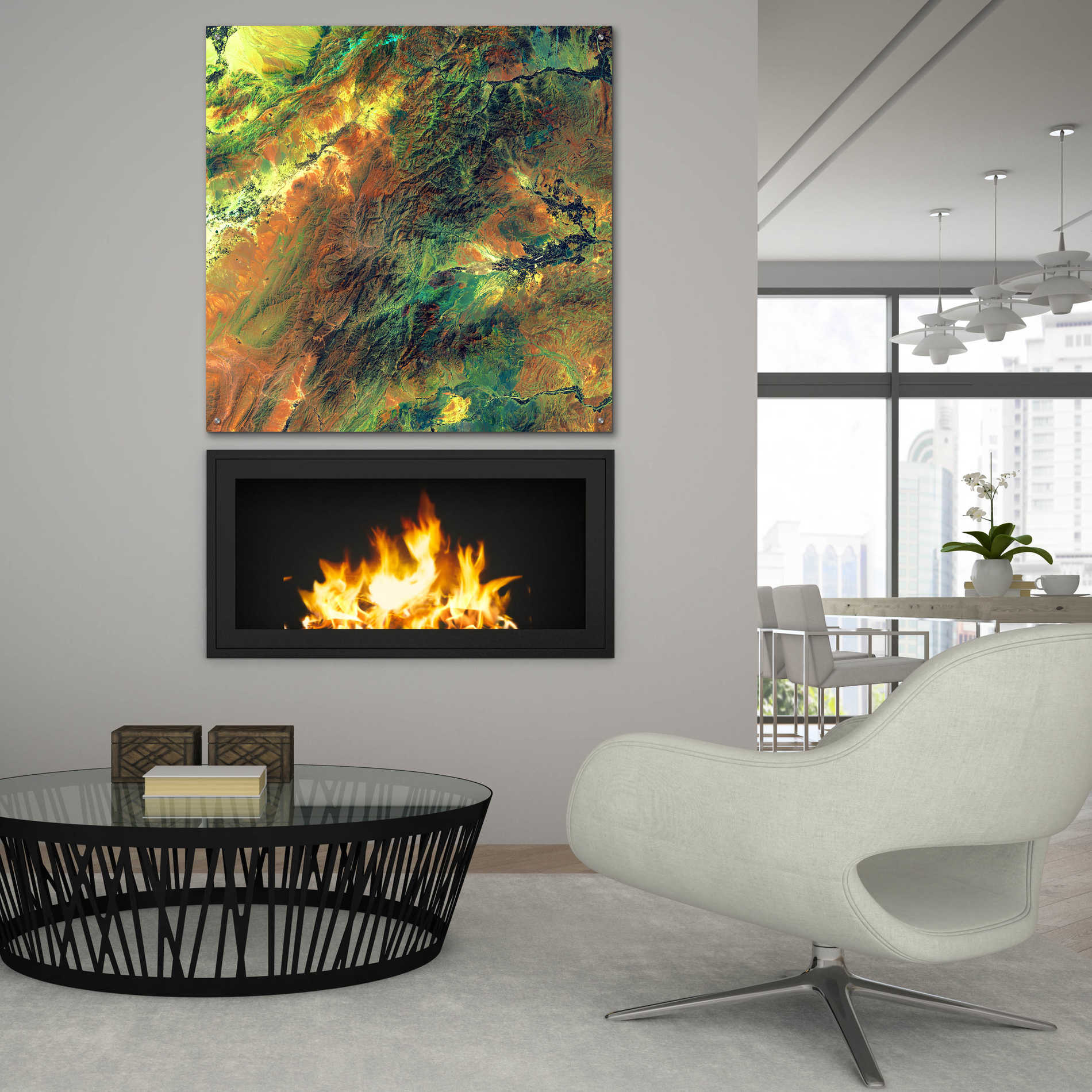 Epic Art 'Earth as Art: Rugged Terrain,' Acrylic Glass Wall Art,36x36