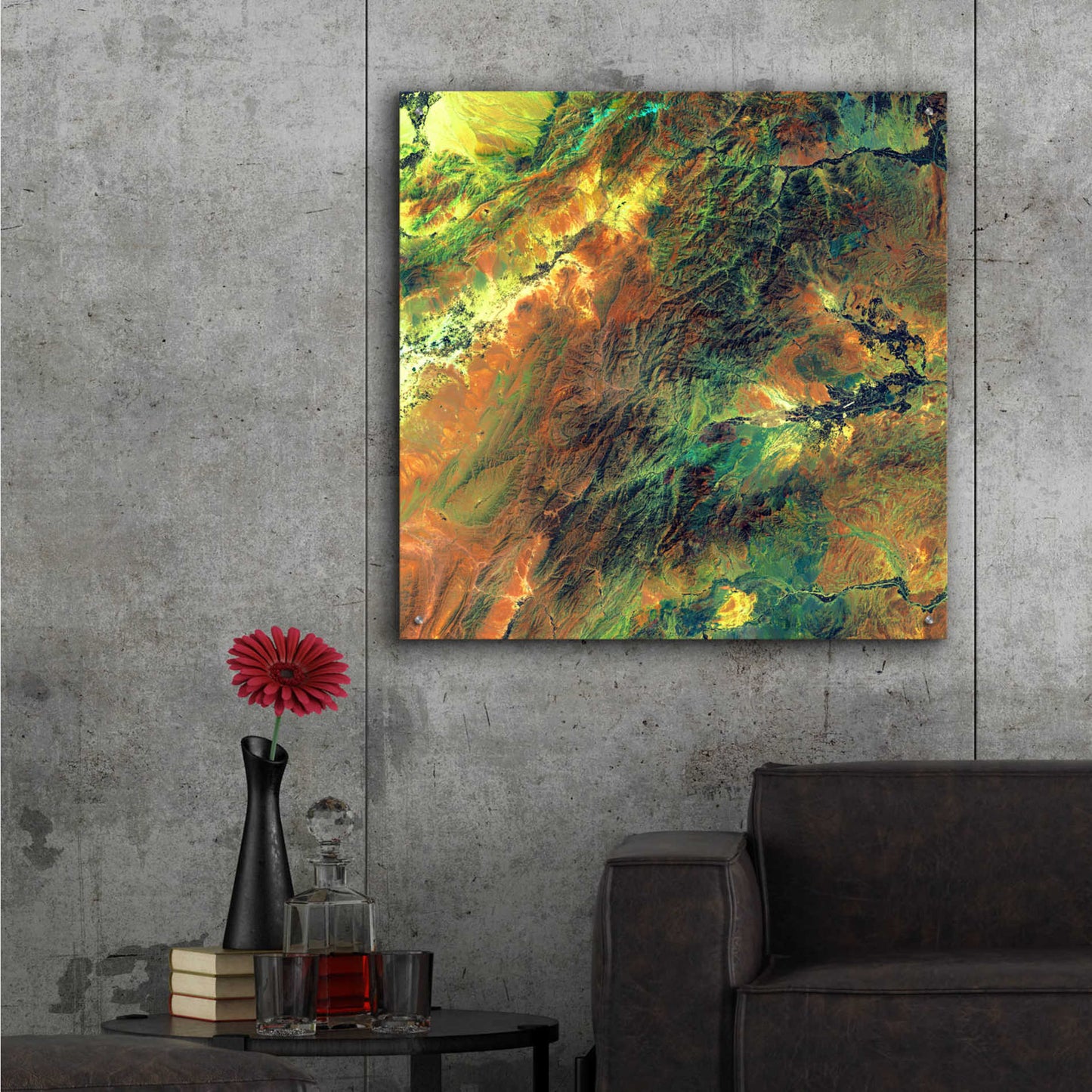 Epic Art 'Earth as Art: Rugged Terrain,' Acrylic Glass Wall Art,36x36