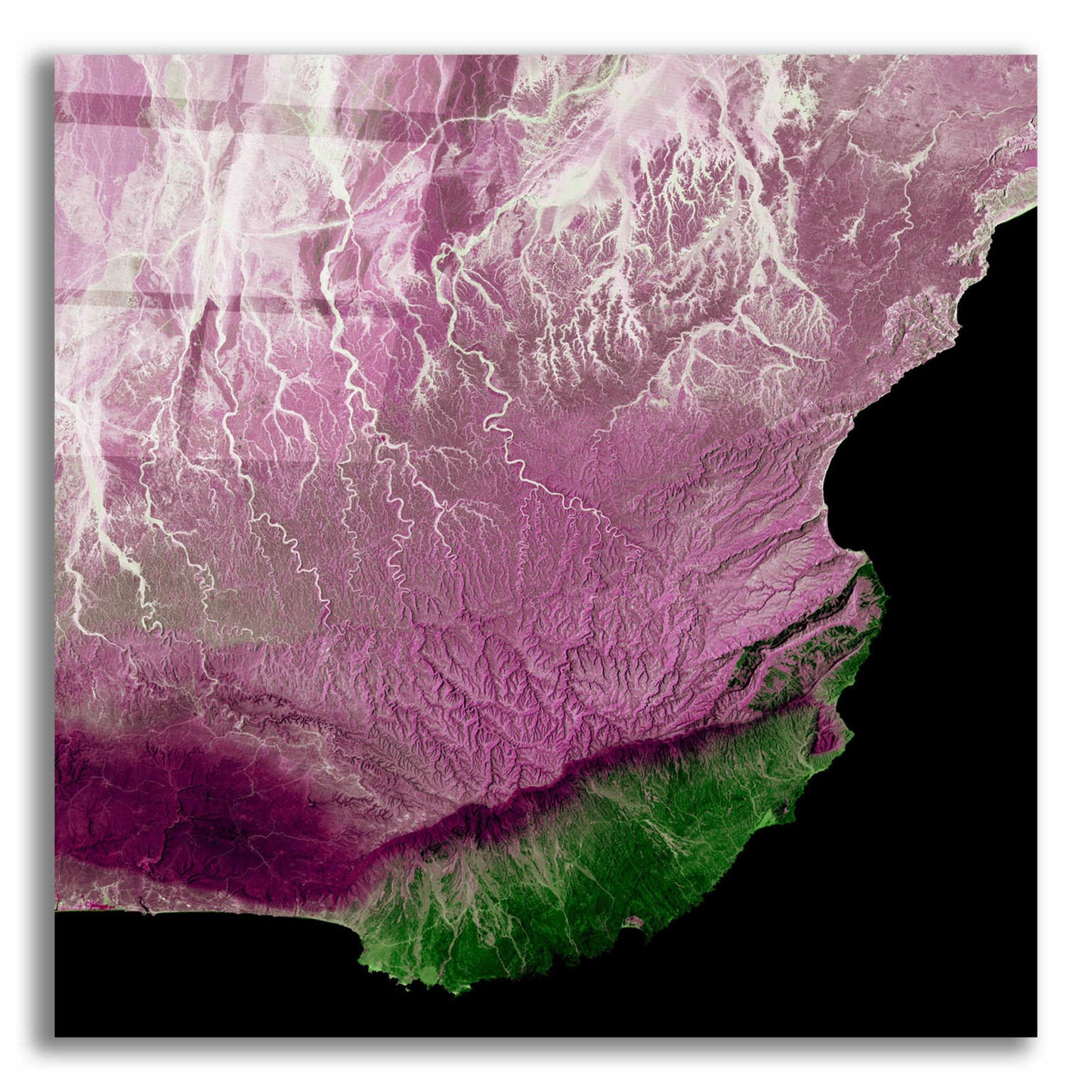 Epic Art 'Earth as Art: The Dhofar Difference,' Acrylic Glass Wall Art,12x12x1.1x0,18x18x1.1x0,26x26x1.74x0,37x37x1.74x0