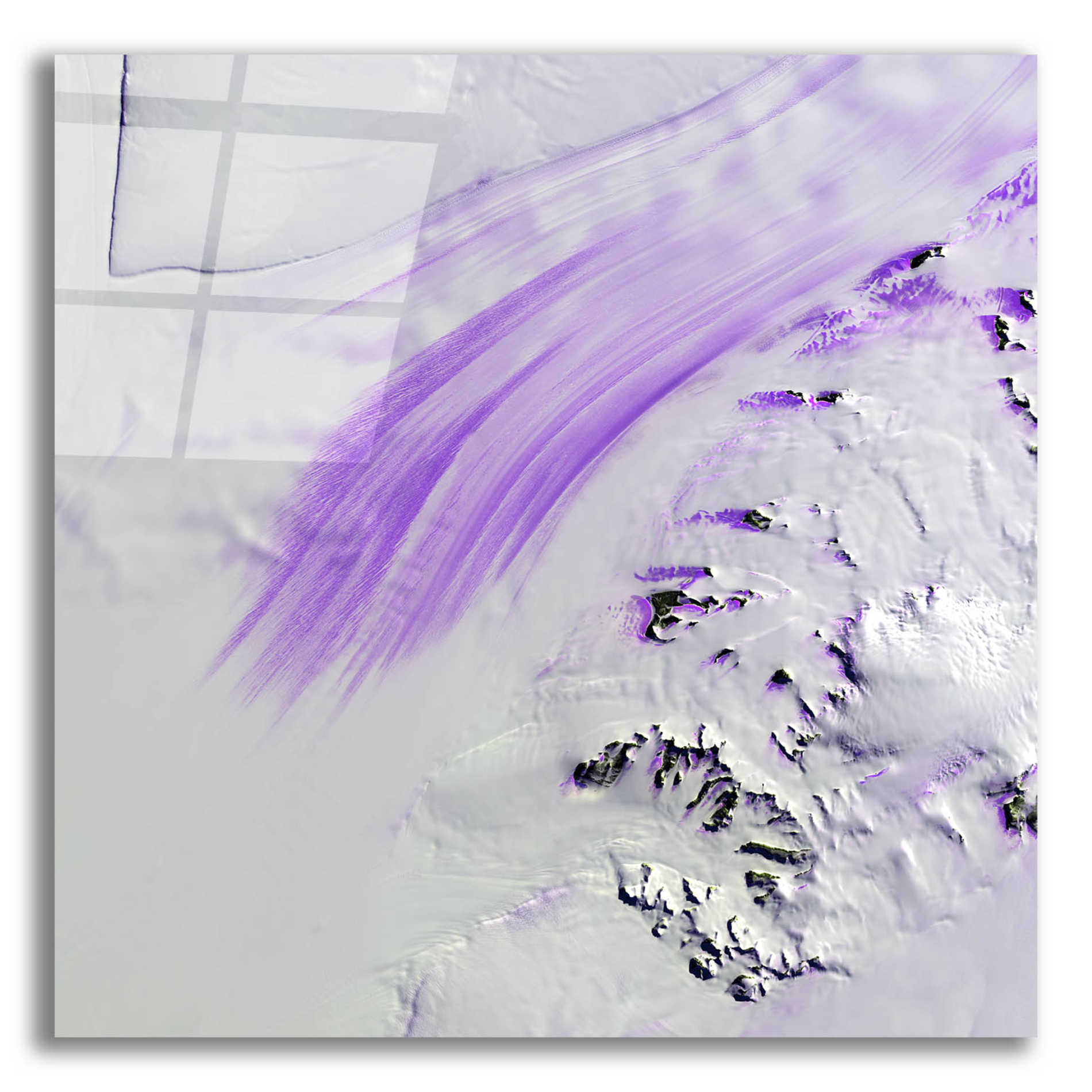 Epic Art 'Earth as Art: Slessor Glacier,' Acrylic Glass Wall Art,12x12x1.1x0,18x18x1.1x0,26x26x1.74x0,37x37x1.74x0