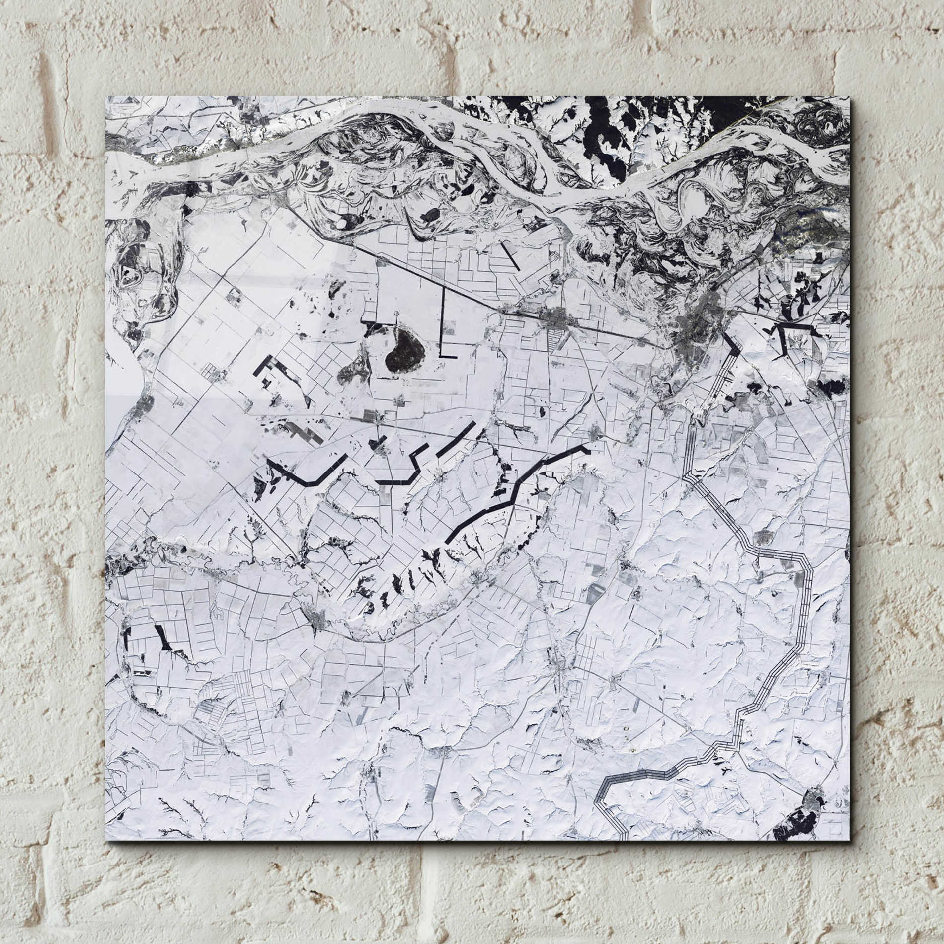 Epic Art 'Earth as Art: Etched in Snow,' Acrylic Glass Wall Art,12x12