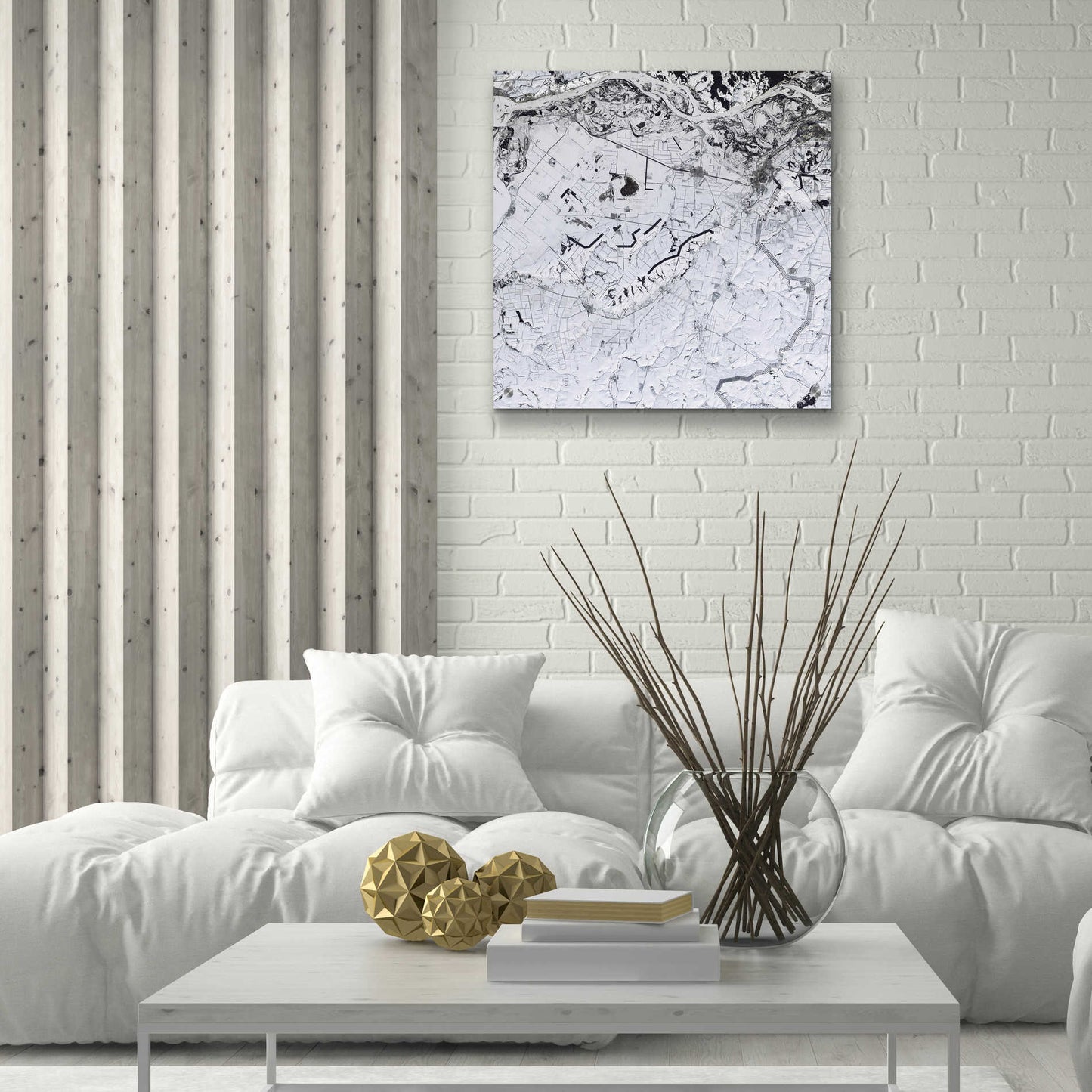 Epic Art 'Earth as Art: Etched in Snow,' Acrylic Glass Wall Art,24x24