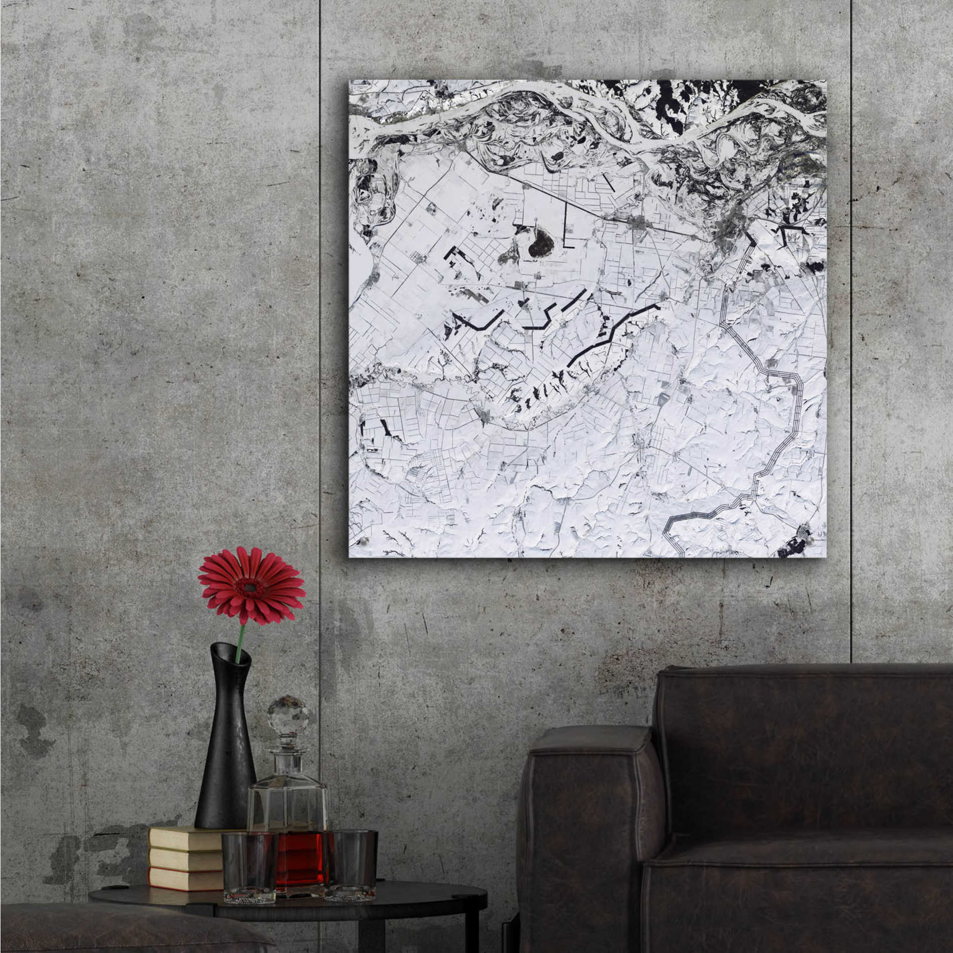 Epic Art 'Earth as Art: Etched in Snow,' Acrylic Glass Wall Art,36x36