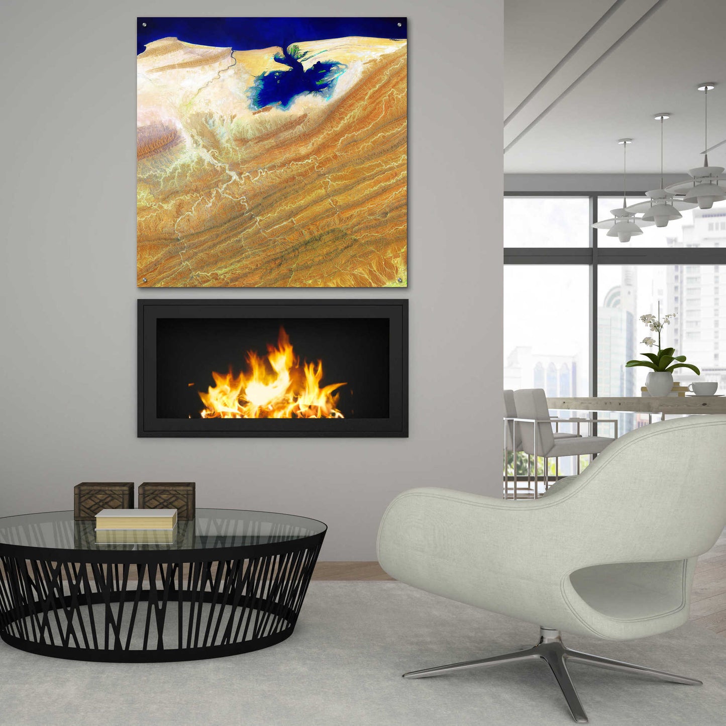 Epic Art 'Earth as Art: Ink Stain,' Acrylic Glass Wall Art,36x36