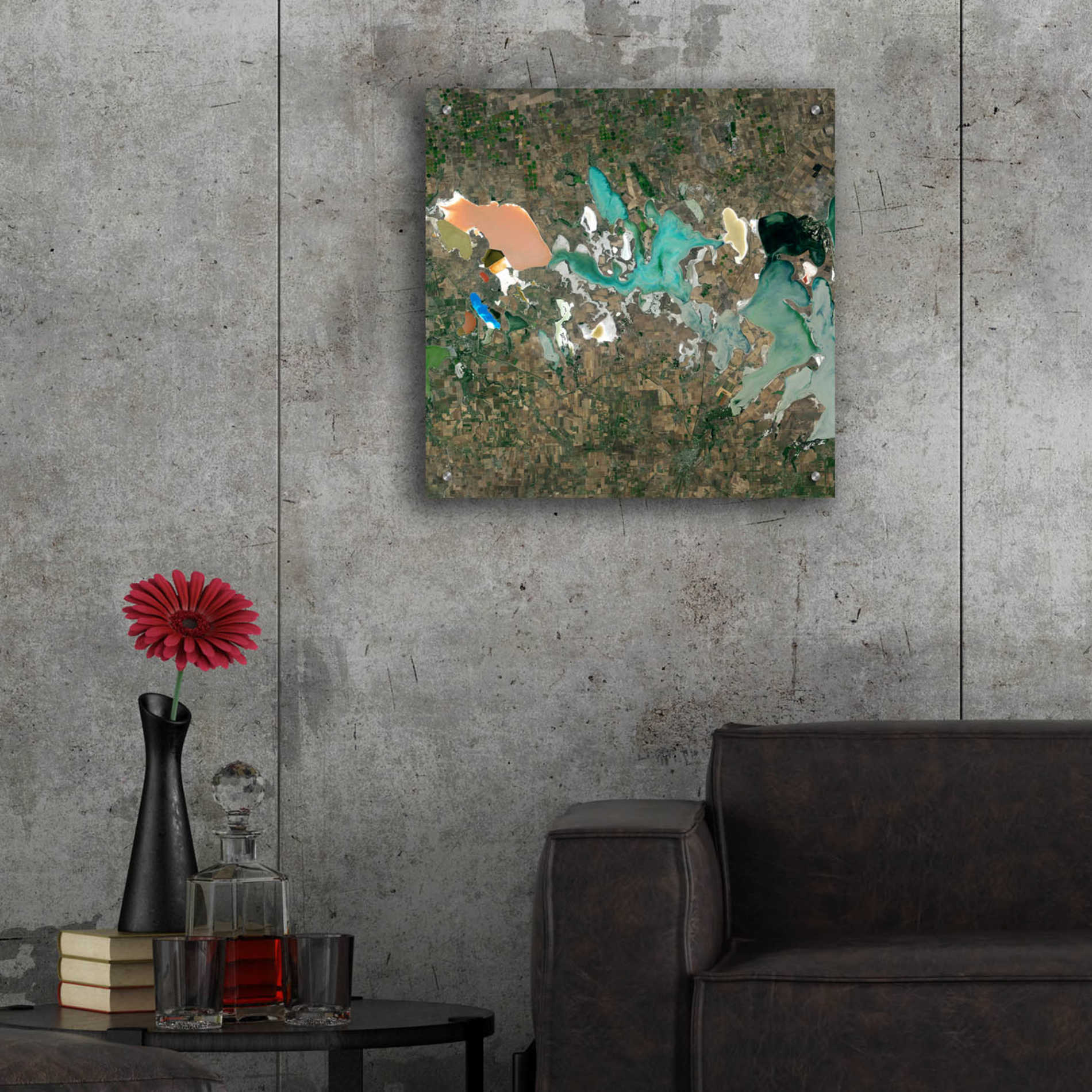 Epic Art 'Earth as Art: Putrid Sea,' Acrylic Glass Wall Art,24x24