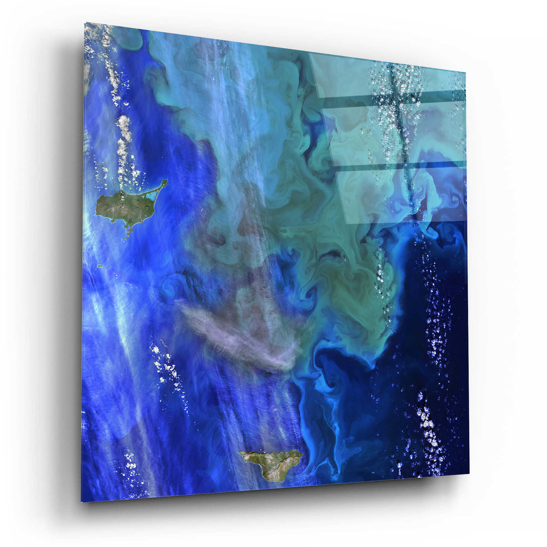 Epic Art 'Earth as Art: Earth's Aquarium,' Acrylic Glass Wall Art,12x12
