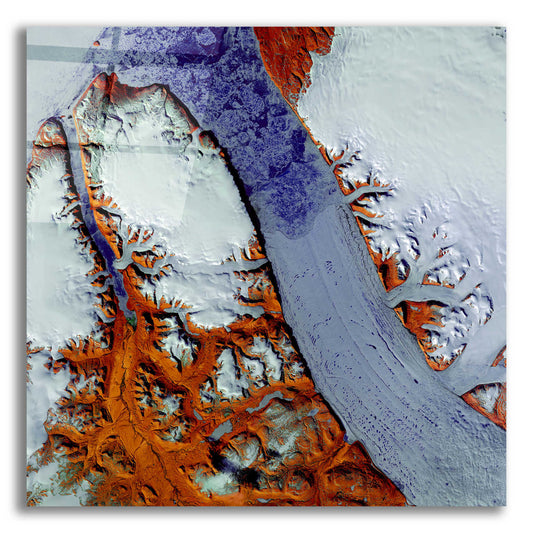 Epic Art 'Earth as Art: Petermann Glacier,' Acrylic Glass Wall Art,12x12x1.1x0,18x18x1.1x0,26x26x1.74x0,37x37x1.74x0