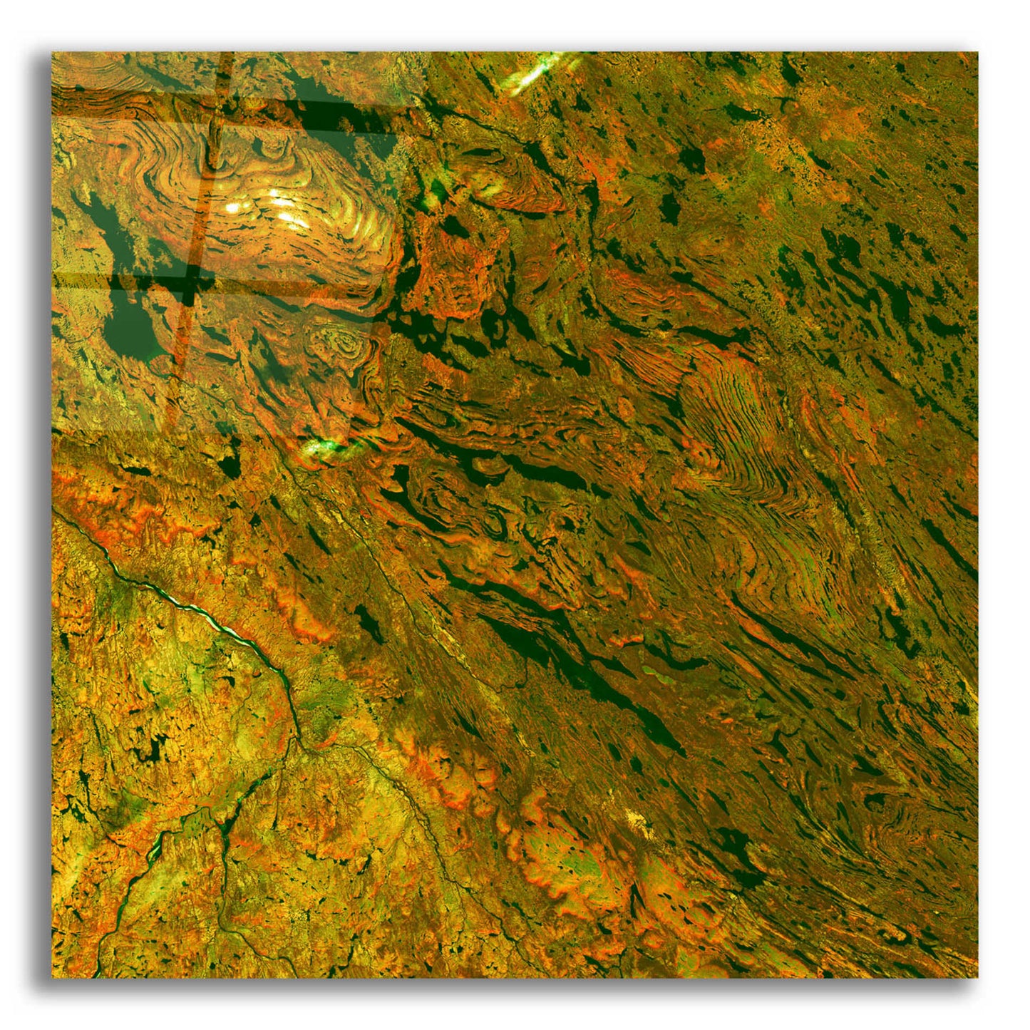 Epic Art 'Earth as Art: Rock Folding,' Acrylic Glass Wall Art,12x12
